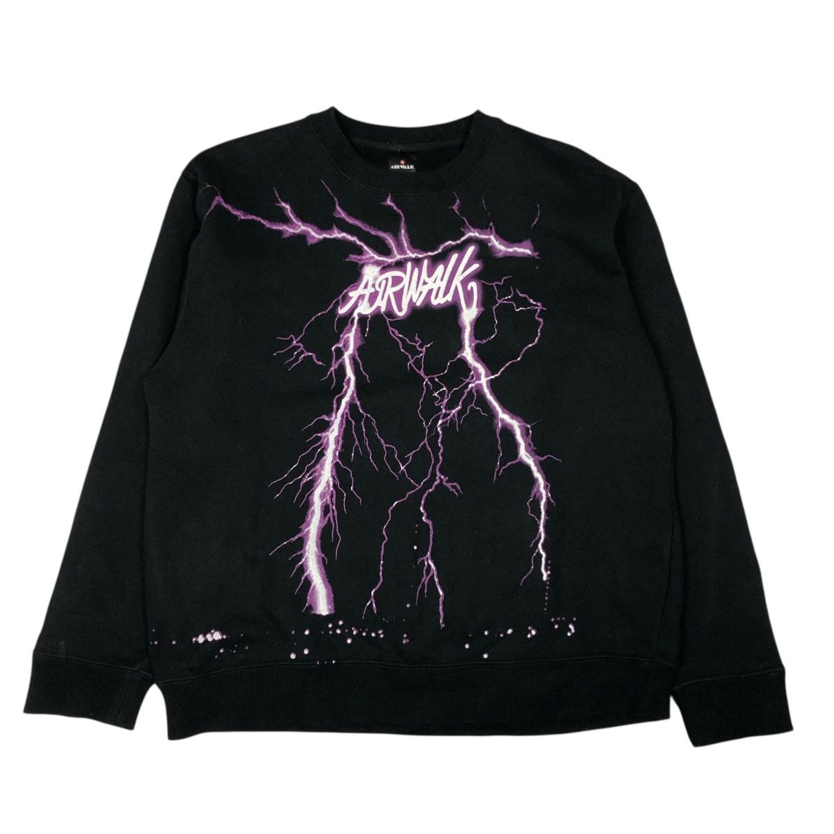 Japanese Brand 📌Vintage Sweatshirt Airwalk Storm Design Big Logo Size US L / EU 52-54 / 3 - 1 Thumbnail