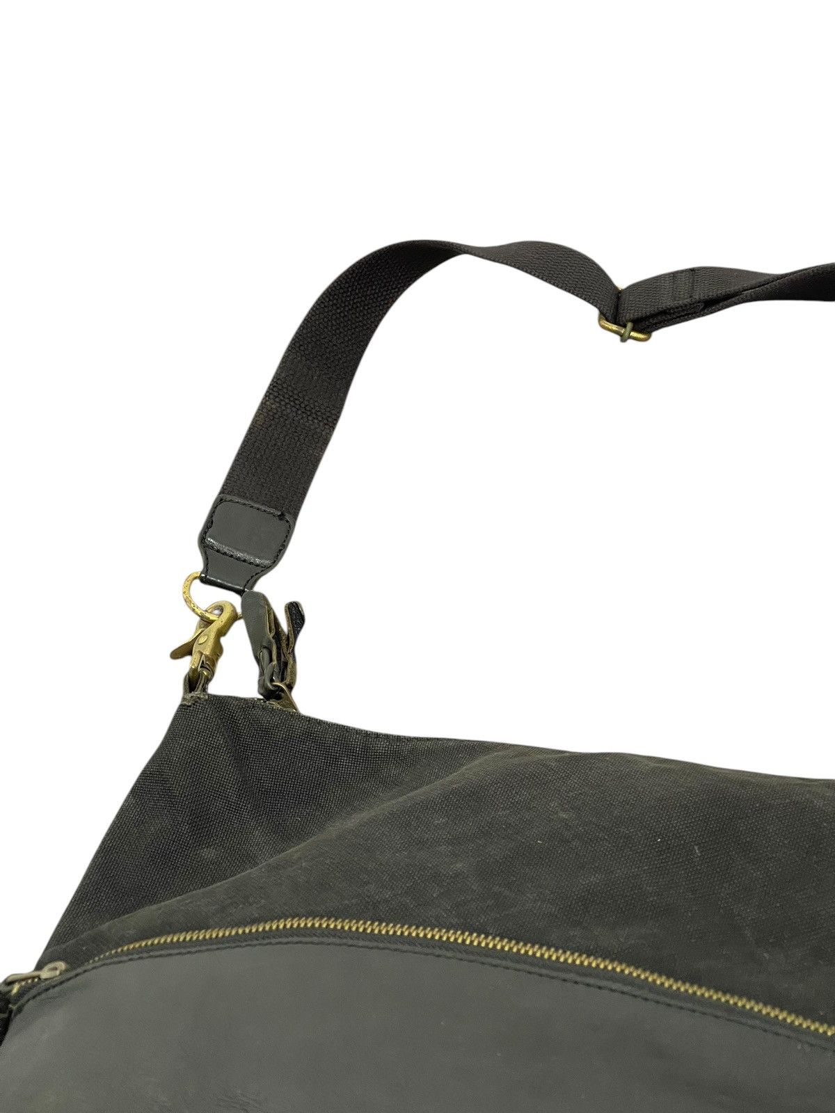 Genuine Leather Leather Cotton Duck Ship Jet Blue Japan Messenger Bag 1🟩8 Size ONE SIZE - 10 Thumbnail