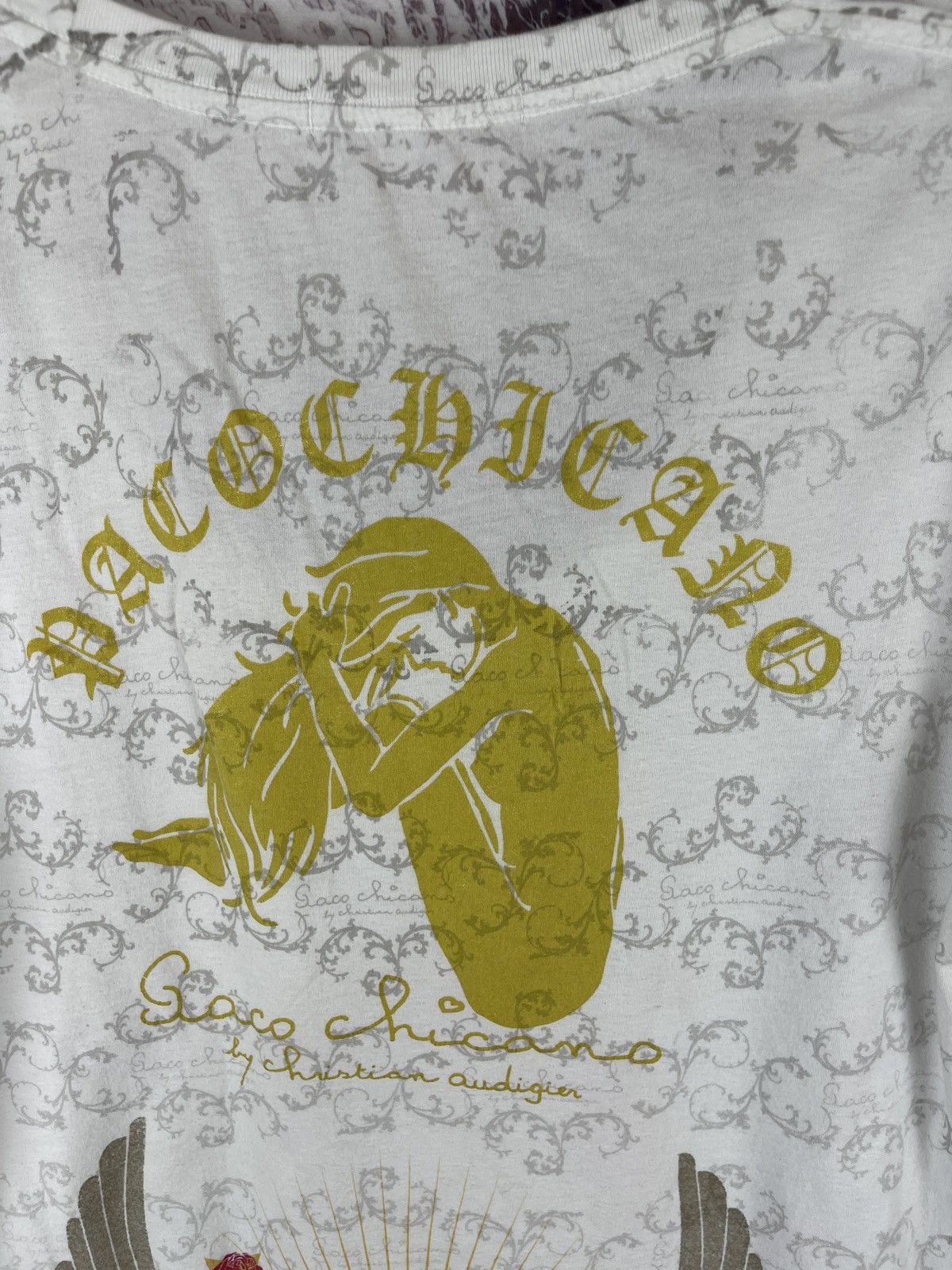 Christian Audigier Paco Chicano by Christian Audigier heaven theme white tee Size S / US 4 / IT 40 - 12 Thumbnail