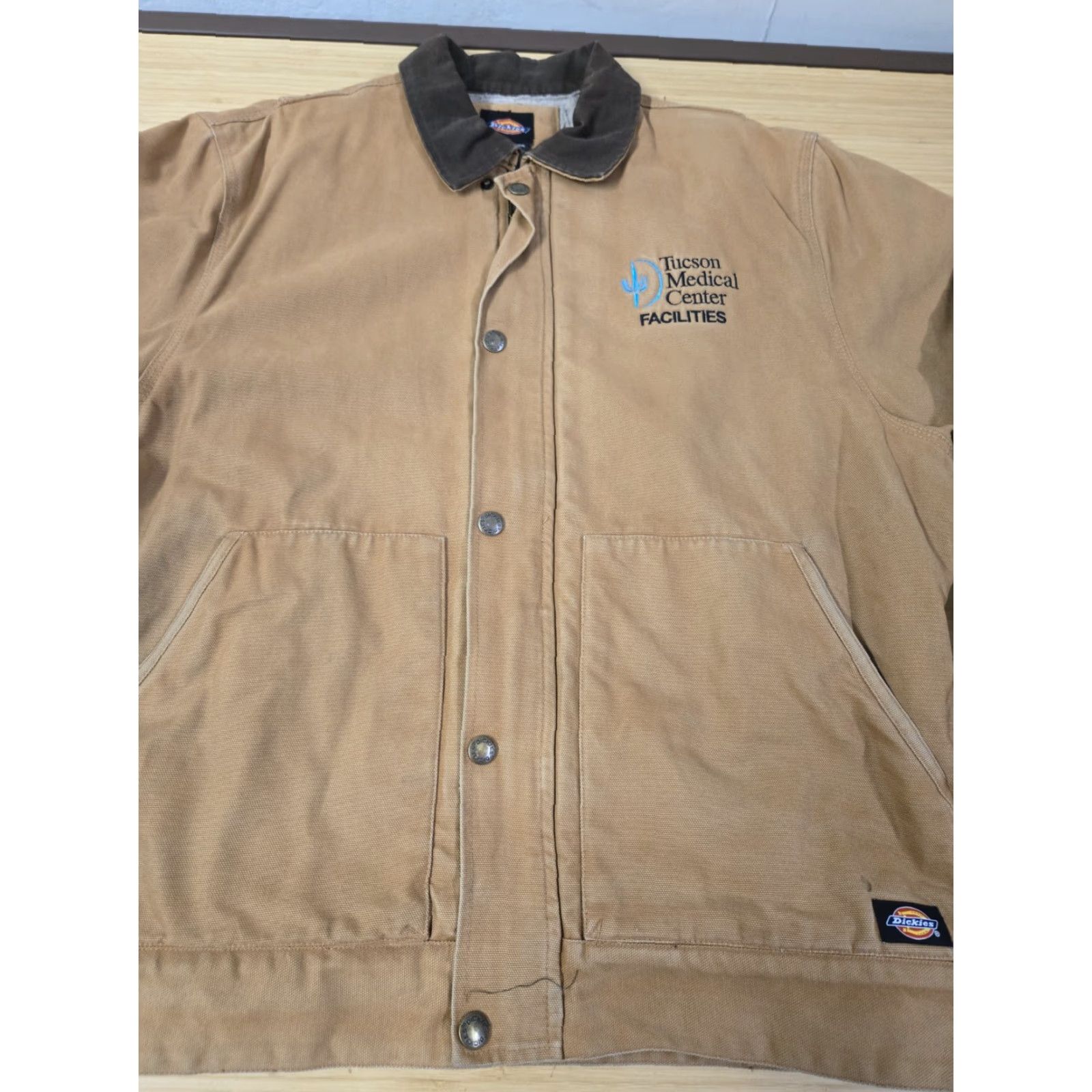 Dickies VINTAGE Dickies Jacket Canvas Work Brown L Sherpa Lined Full Zip Pockets Casual Mens Size US L / EU 52-54 / 3 - 3 Thumbnail