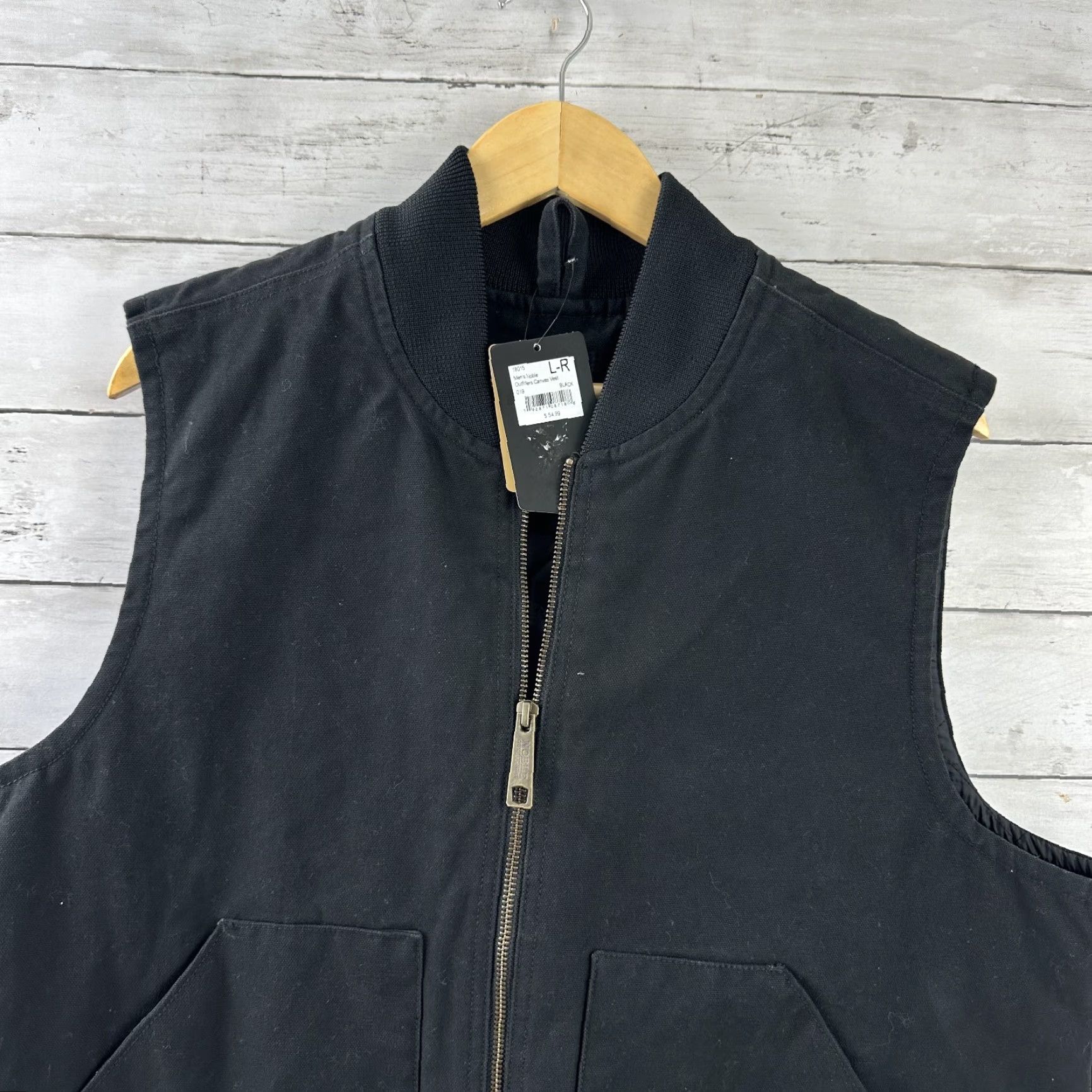Vintage Noble Outfitters Black Quilt Lined Duck Canvas Work Vest Mens Large Size US L / EU 52-54 / 3 - 2 Thumbnail