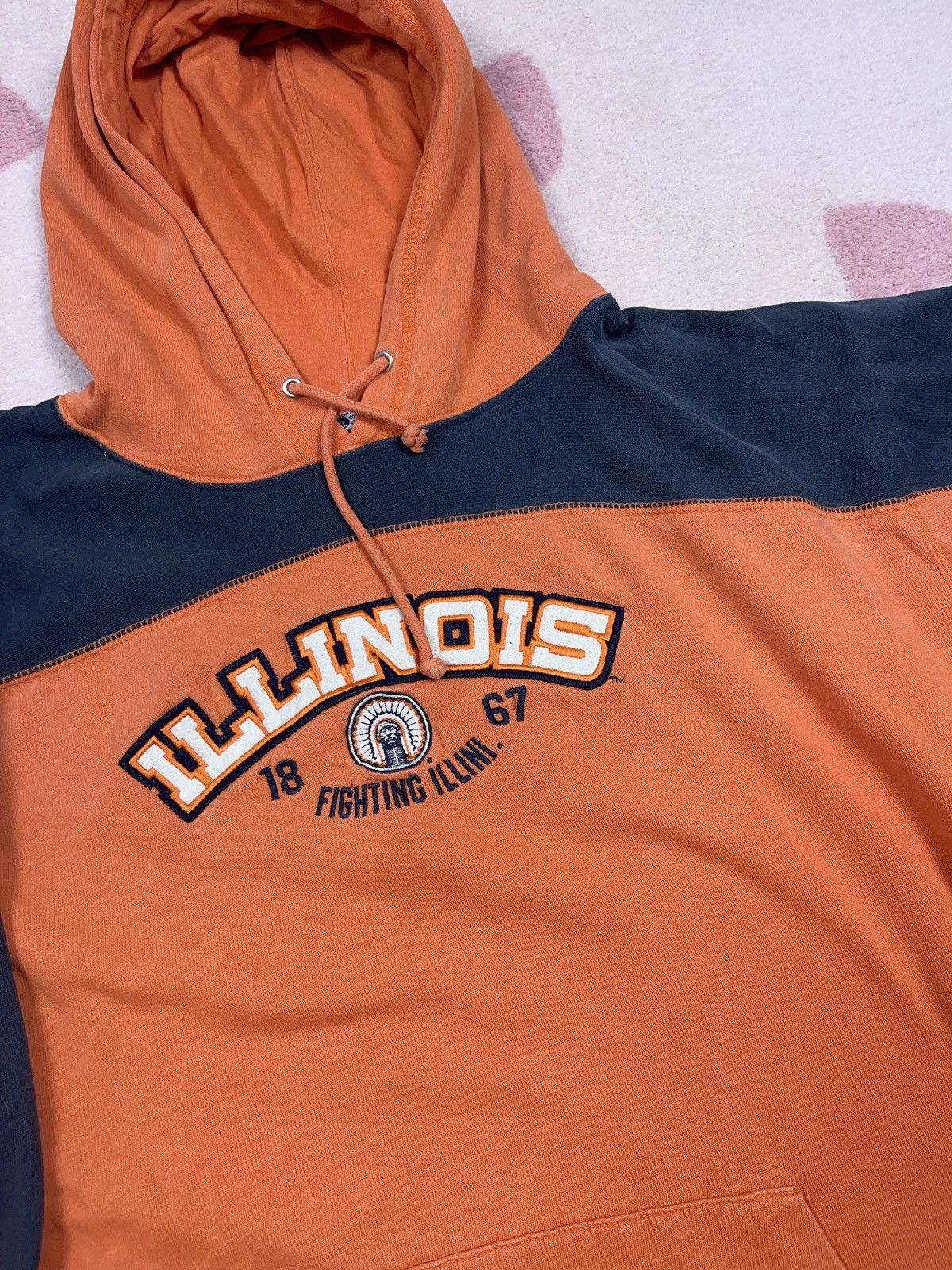 Vintage ➕ vintage Illinois NCAA fighting Illini university hoodie Size US XXL / EU 58 / 5 - 3 Thumbnail