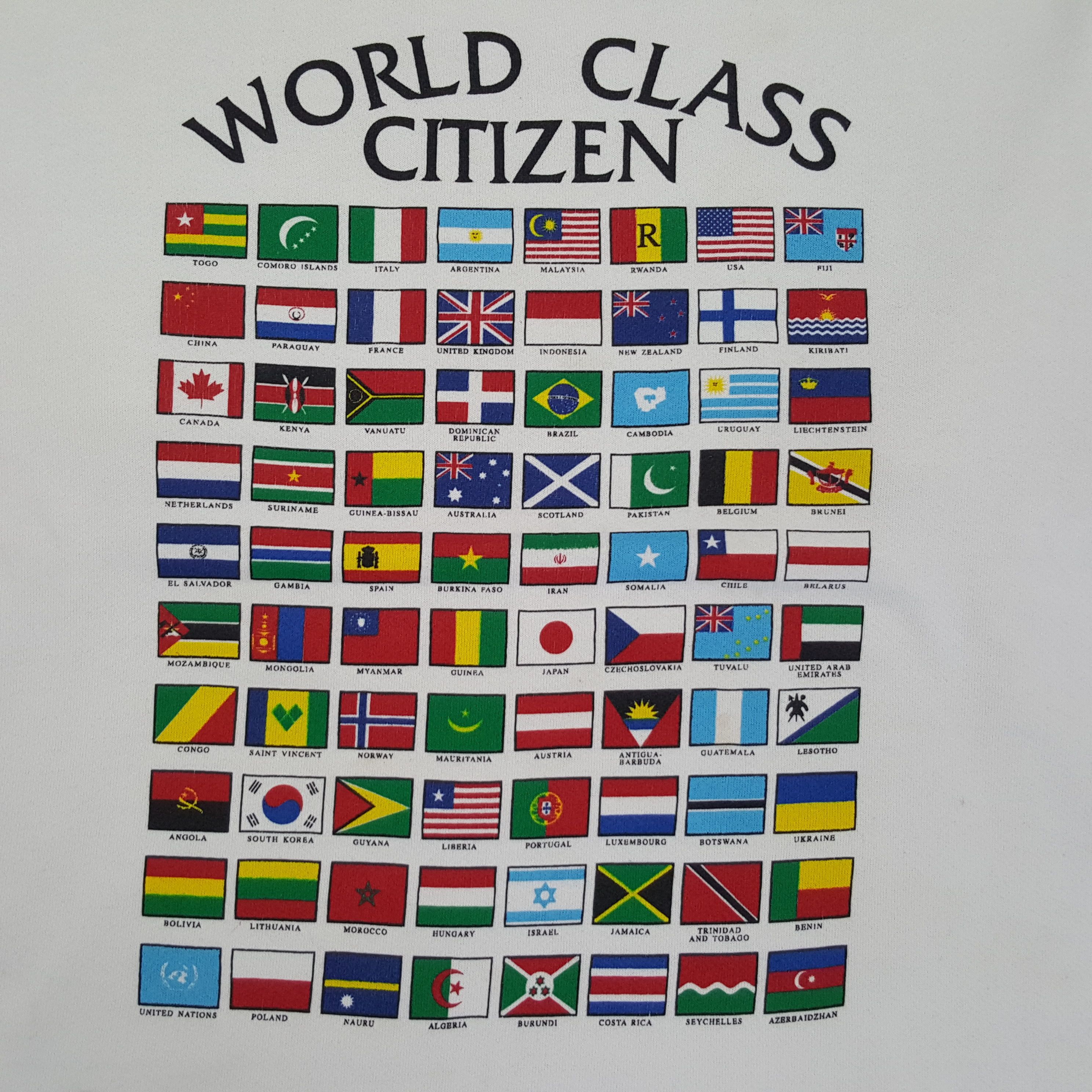 Vintage Vintage World Class Citizen National Flag Sweatshirt Size US L / EU 52-54 / 3 - 2 Thumbnail