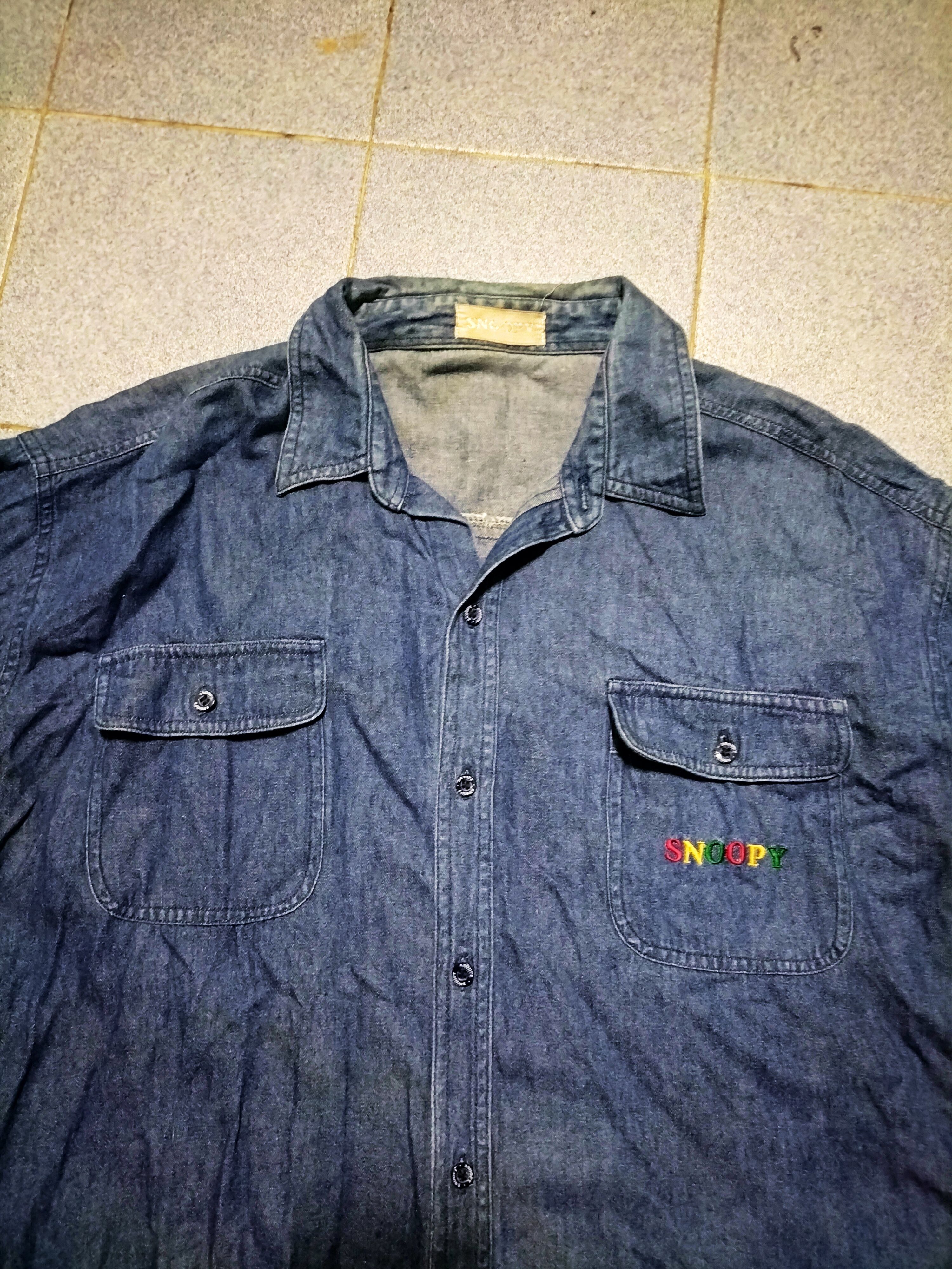 Cartoon Network Vintage Peanuts Snoopy Woodstock 90s Denim Shirts Size US L / EU 52-54 / 3 - 3 Thumbnail