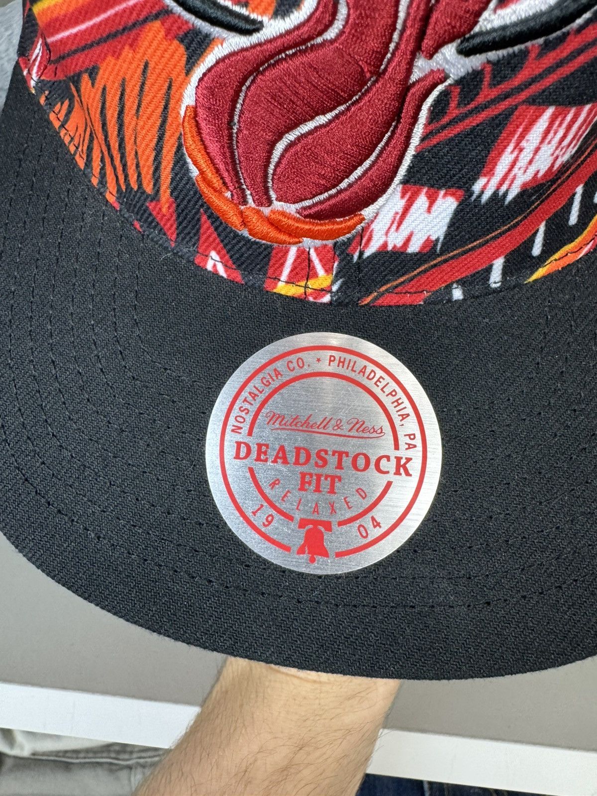 Mitchell & Ness Mitchell & Ness Miami Heat Conference Patch Snapback Hat Size ONE SIZE - 3 Thumbnail