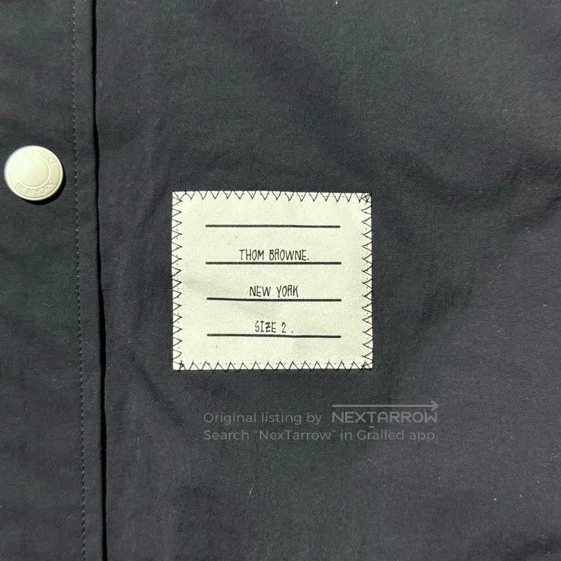 Thom Browne Thom Browne Dark Blue Long Sleeve Shirt Size US M / EU 48-50 / 2 - 4 Thumbnail