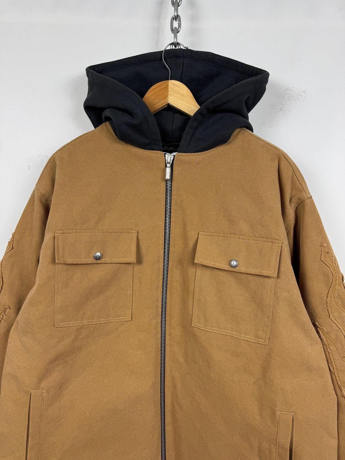 Rhude Rhude Flame Hooded Work Jacket Size US XL / EU 56 / 4 - 4 Thumbnail
