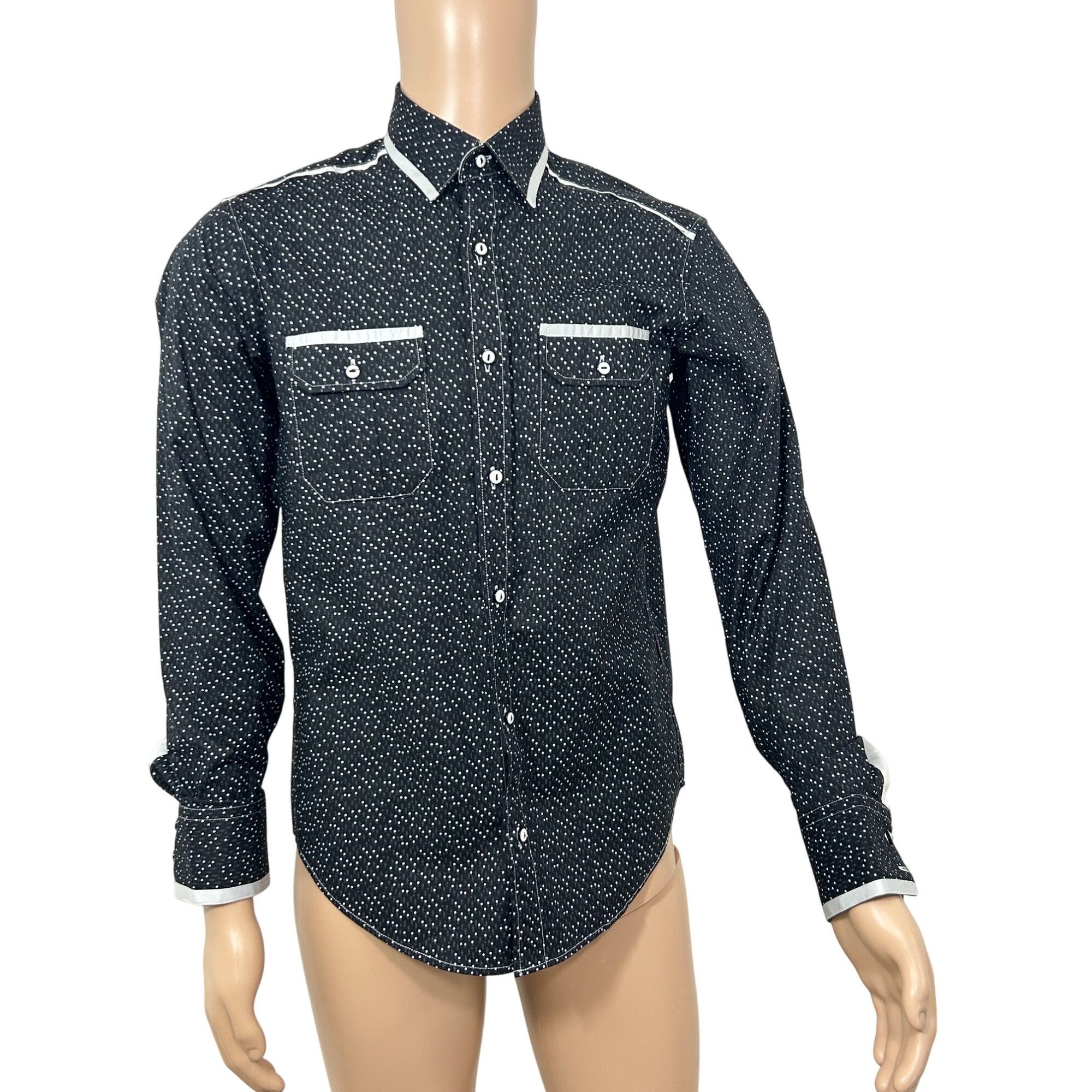 Other Envy Collection Men’s Button Down Shirt M Black Grey Trim Po Size US M / EU 48-50 / 2 - 1 Thumbnail