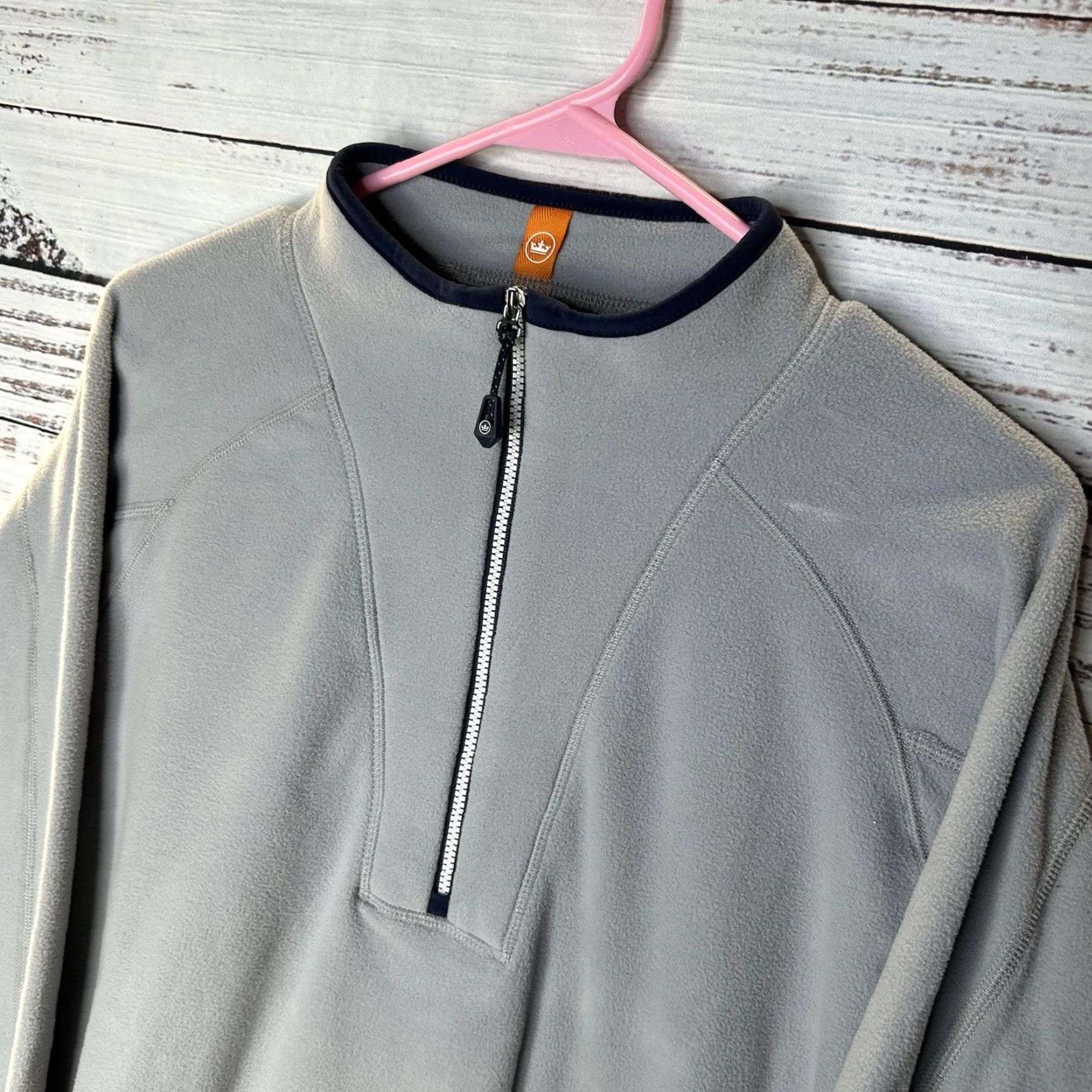 Peter Millar Peter Millar Lily Pad Thermal Flow Micro Fleece 1/2 Half-Zip Pullover Gray Large Mens Jacket Golf Size US L / EU 52-54 / 3 - 6 Thumbnail