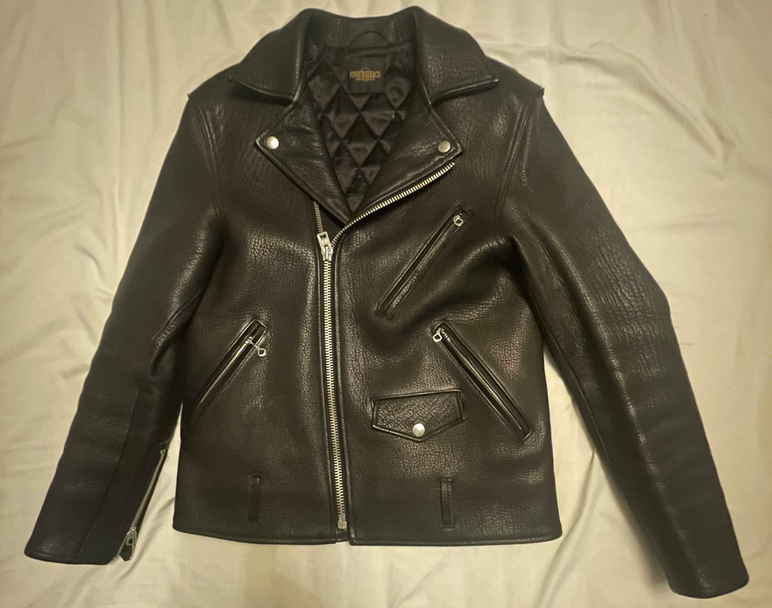 Fine Creek Fine Creek Leon Deer Leather Motorcycle Jacket - 42 Size US L / EU 52-54 / 3 - 6 Thumbnail