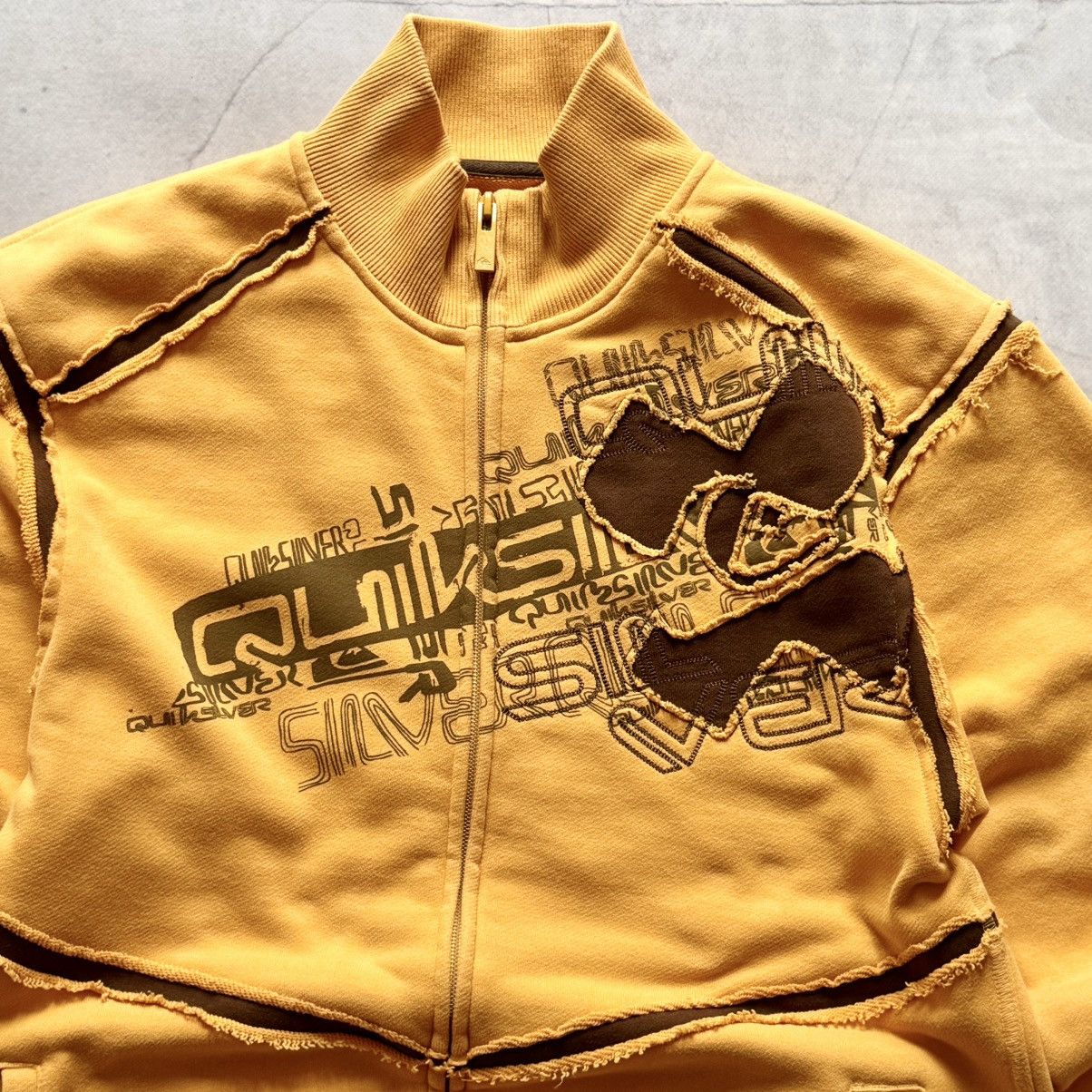 Quiksilver Y2K Quiksilver SWAG Zip Jacket Sweatshirt Distressed Vibe Size US L / EU 52-54 / 3 - 3 Thumbnail