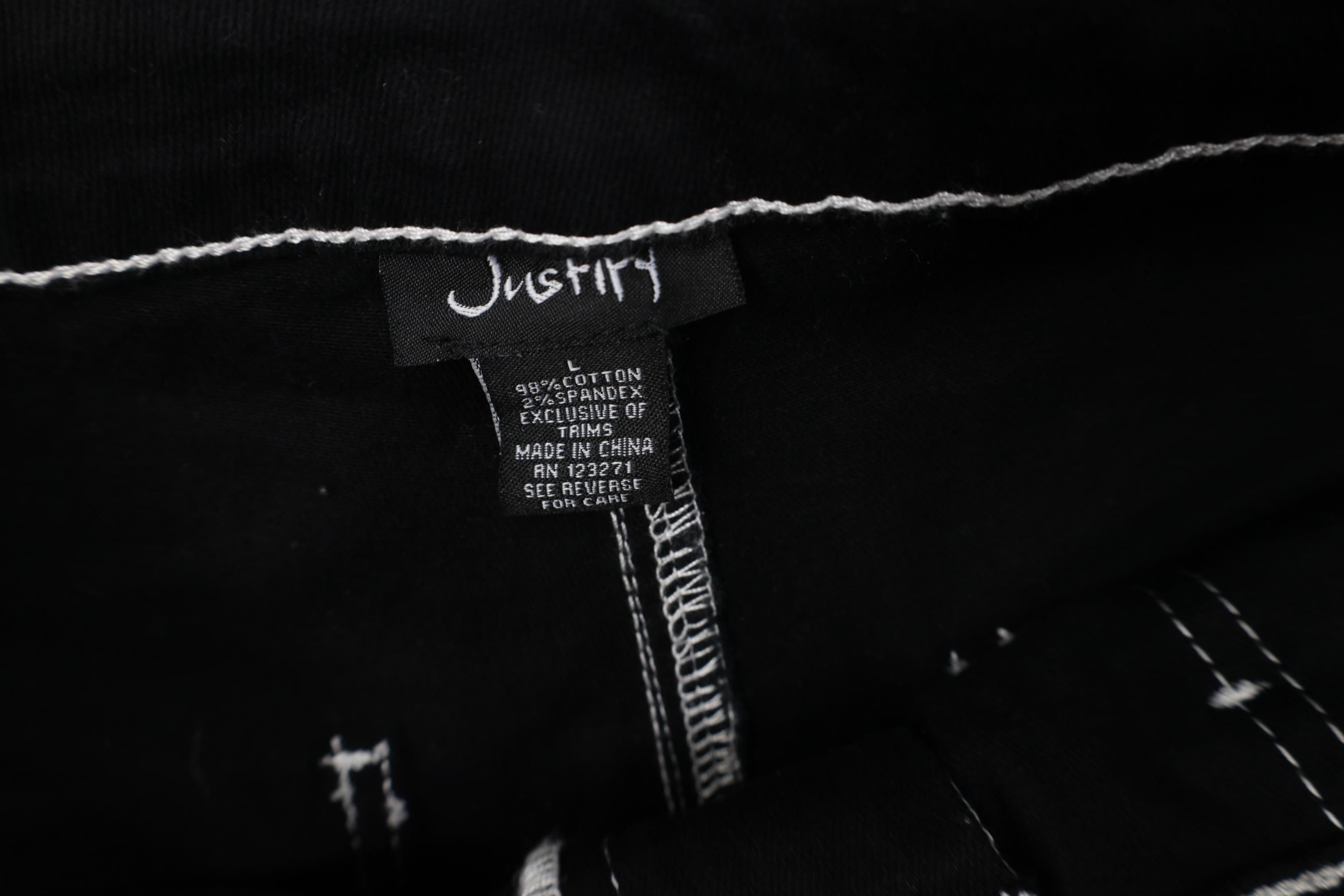 Vintage Vintage 90s Y2K Babydoll Goth Wide Leg Cargo Jeans Black Size 32" / US 10 / IT 46 - 7 Thumbnail