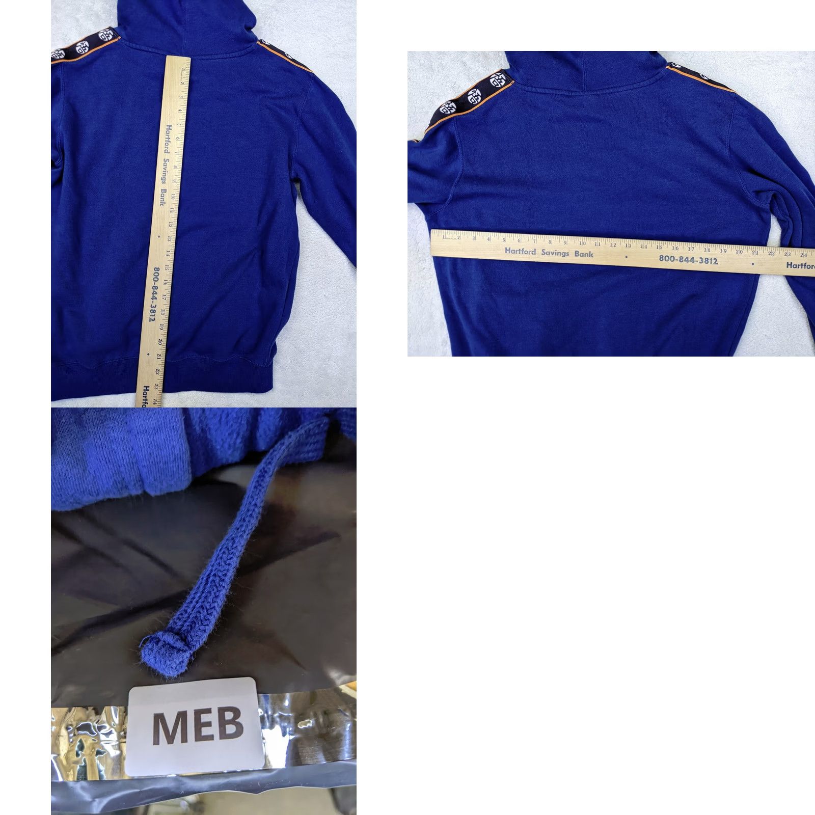 KangaROOS Dragonball Z Mens M Blue Hoodie Kangaroo Pullover Fleece Arm Stripe Drawstring Size US M / EU 48-50 / 2 - 8 Thumbnail