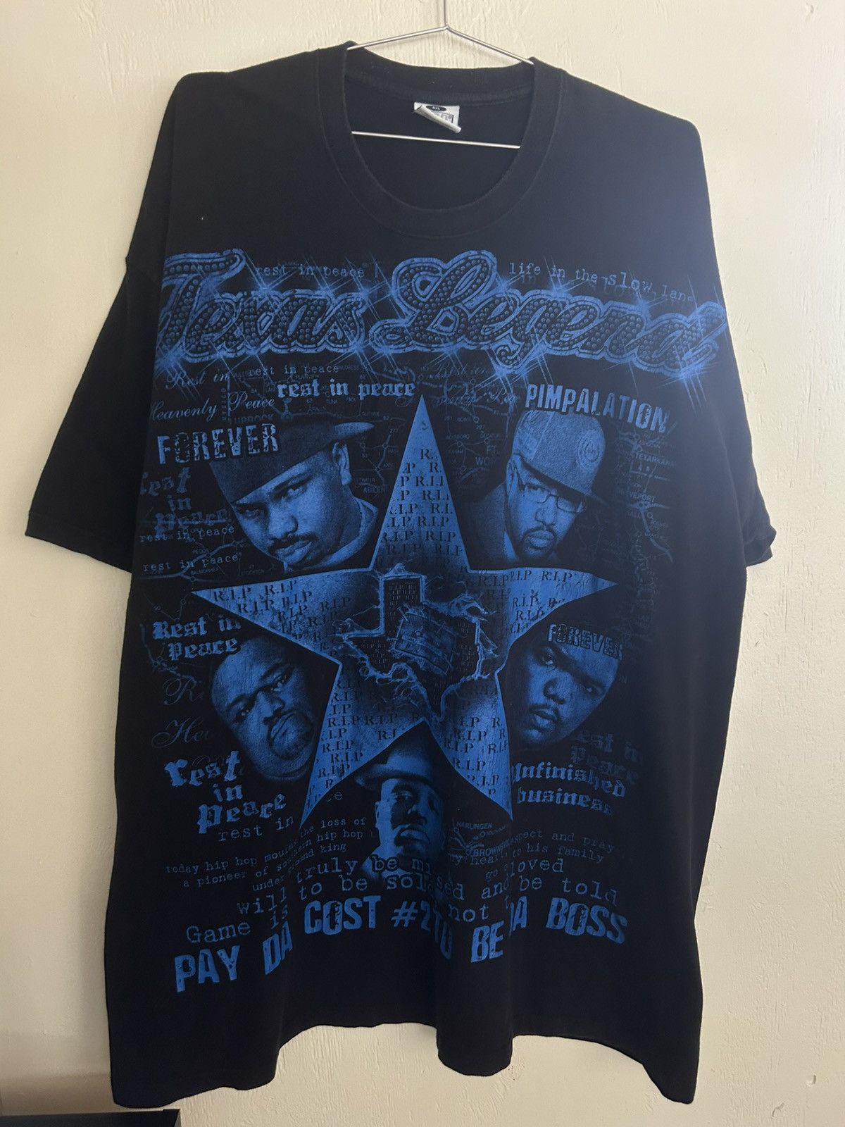 Vintage Vintage Texas Legend DJ Screw Fat Pat Pimp C Big Moe H.A.W.K Size US XXL / EU 58 / 5 - 12 Thumbnail