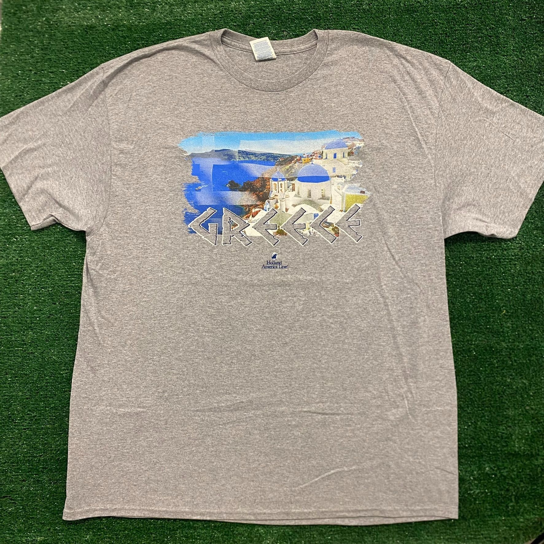 Delta Vintage Y2K Greece T-Shirt Gray Mediterranean Travel Souveni Size US XL / EU 56 / 4 - 1 Thumbnail