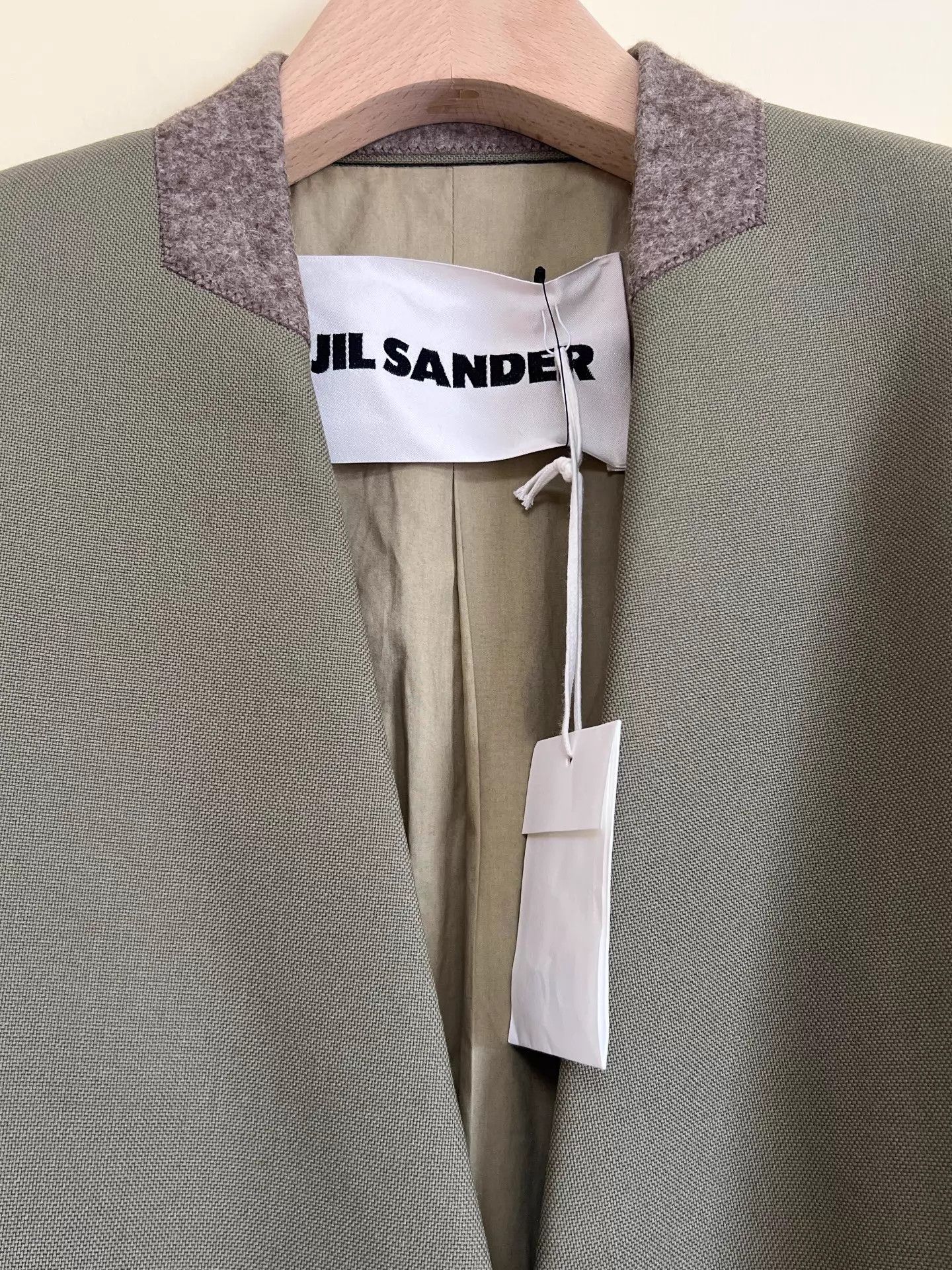 Jil Sander Jil Sander Men's Collarless Blazer Avocado Green 48 Size US M / EU 48-50 / 2 - 5 Thumbnail