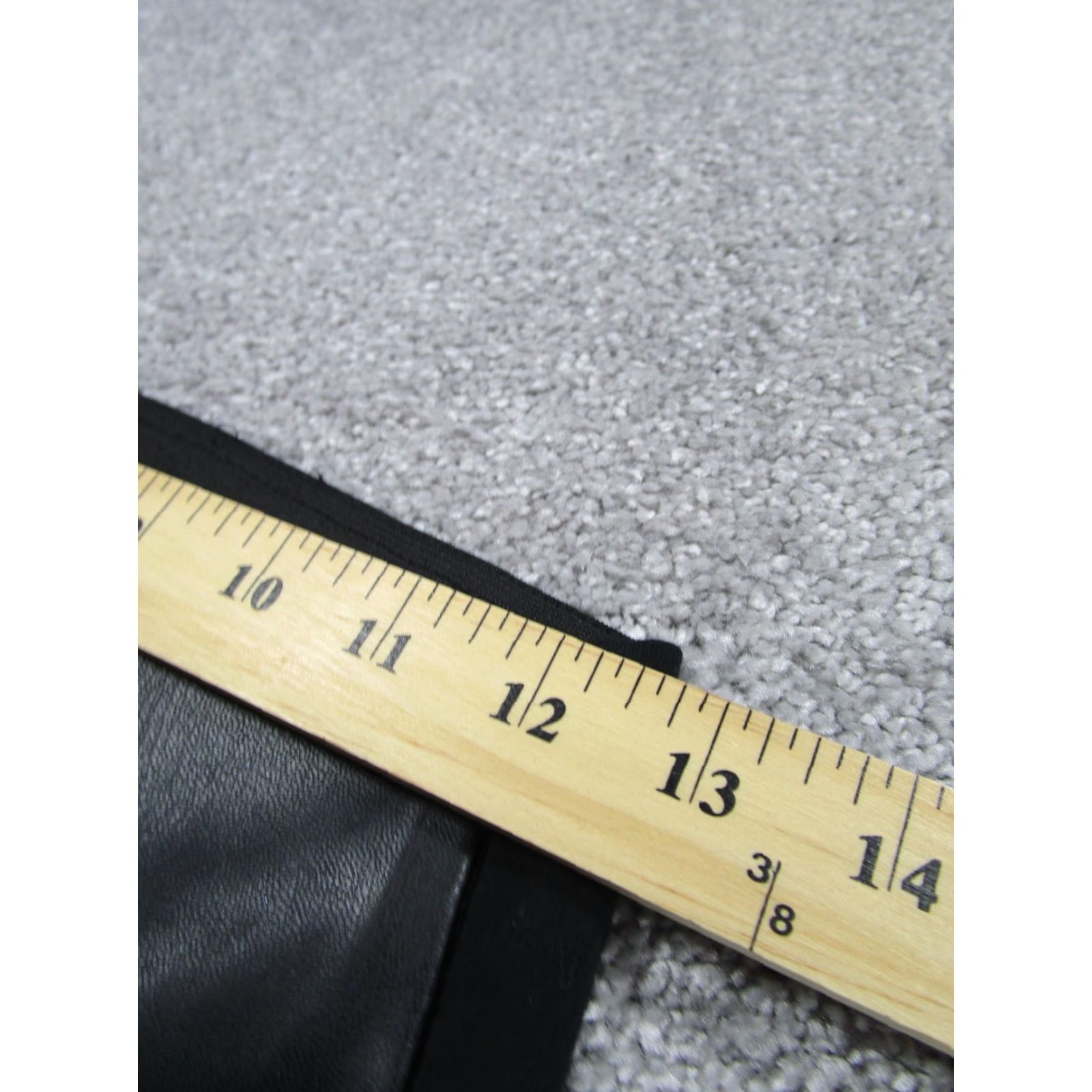 Ann Taylor VINTAGE Ann Taylor Leggings Women 00P Black Stretch Pleather Front Casual Ankle Womens Size 24" / US 00 / IT 34 - 6 Thumbnail