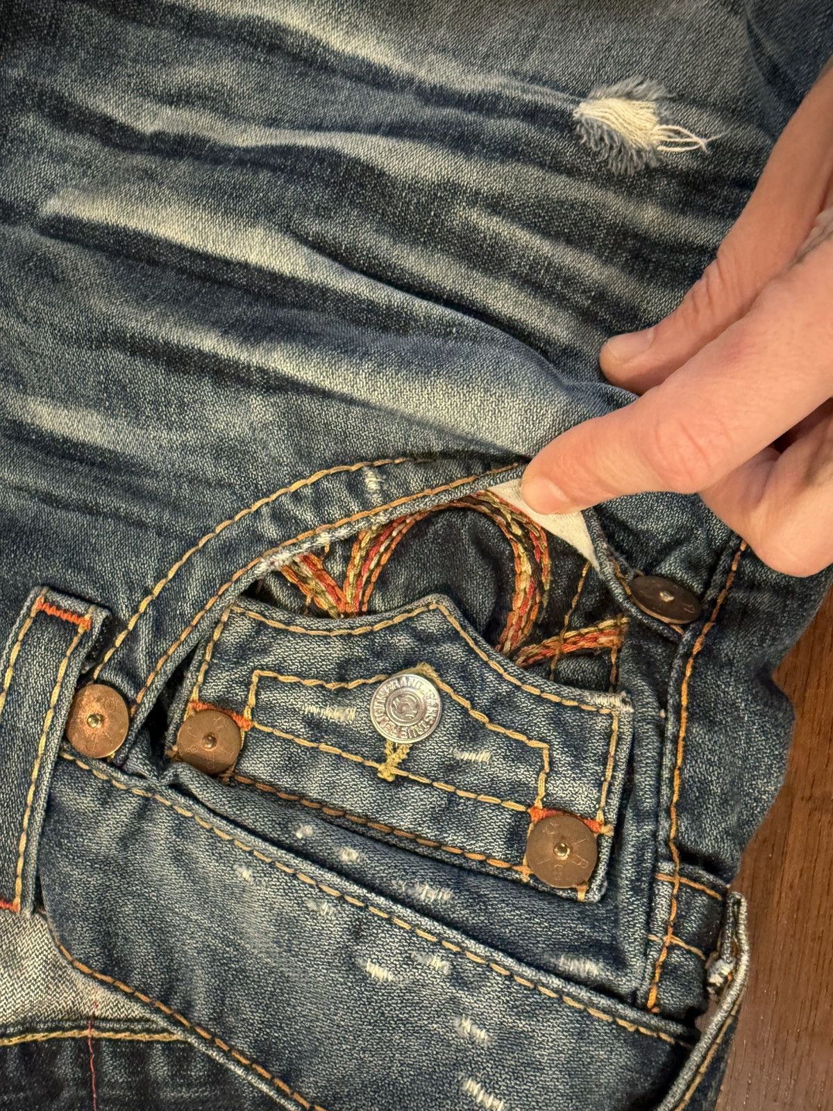 True Religion True Religion - vintage 2010’s willy rainbow jeans Size US 31 - 5 Thumbnail