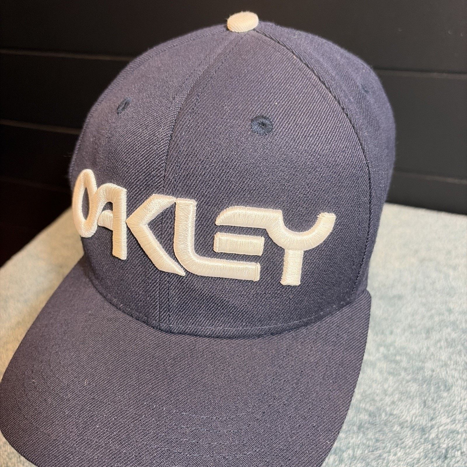 Oakley Oakley Blue Snapback Hat Baseball Cap Wool Blend Snowboard Size ONE SIZE - 3 Thumbnail