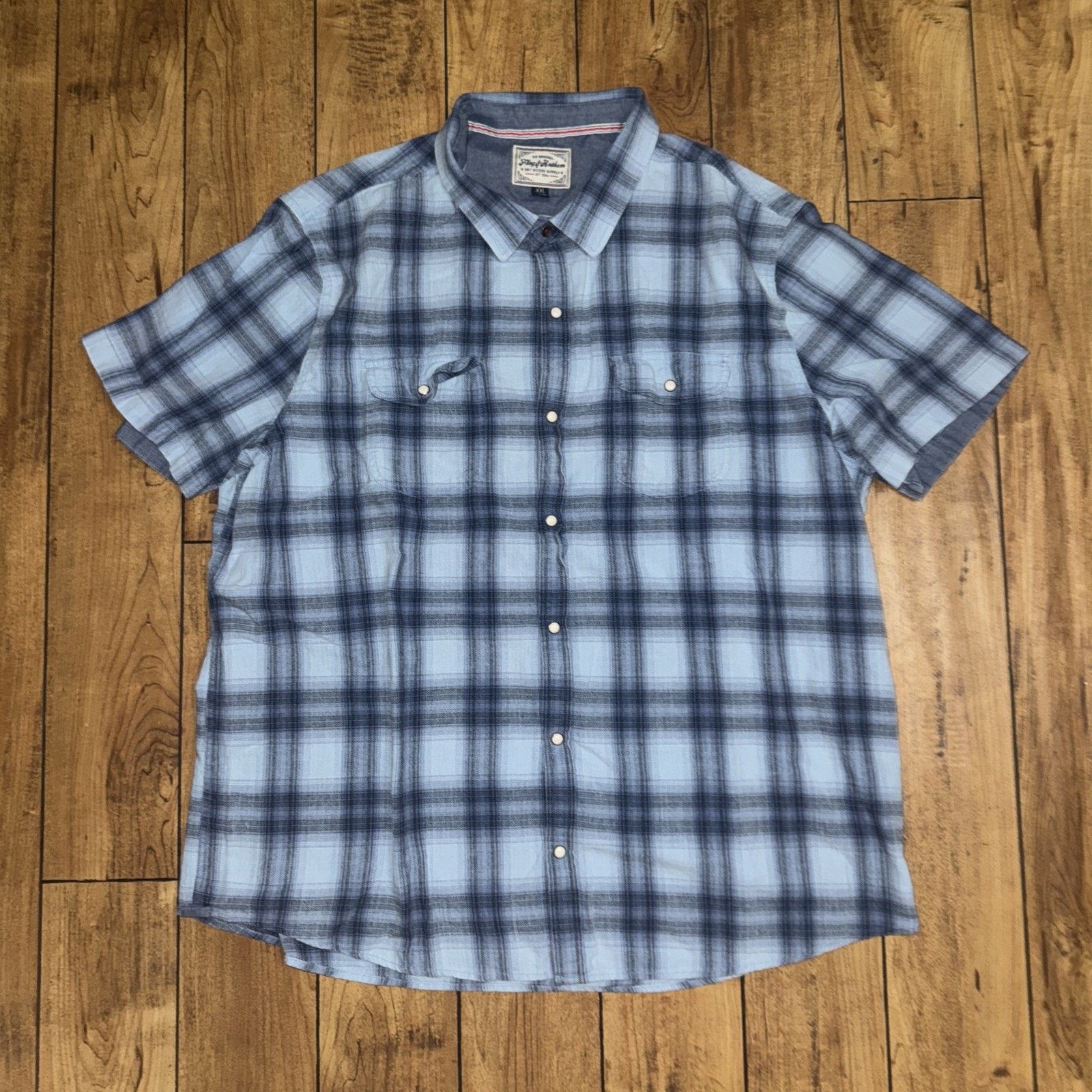 Flag & Anthem Flag & Anthem Pearl Snap SS Button Up Blue 2XL 24x30 Size US XXL / EU 58 / 5 - 1 Thumbnail