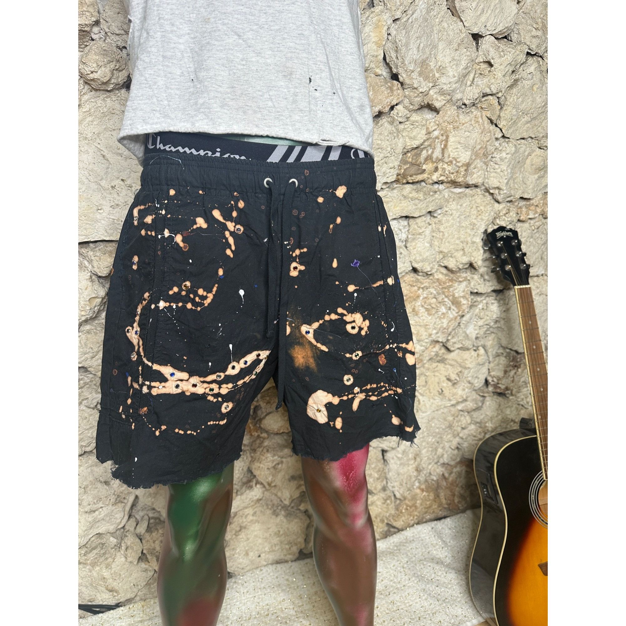 Handmade × John Elliott DRO Lab Custom 1/1 ART x John Elliott Distressed Shorts Size US 34 / EU 50 - 13 Thumbnail