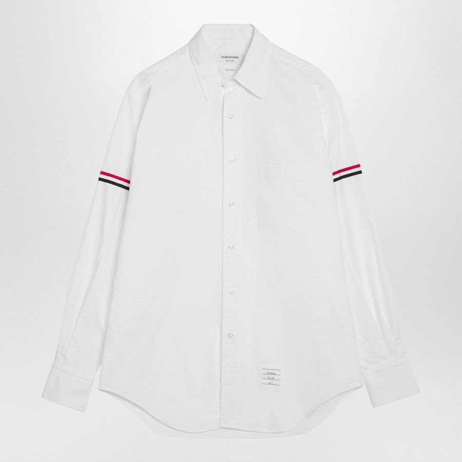 Thom Browne o1d2blof0724 Cotton Button Shirt in White Size US L / EU 52-54 / 3 - 1 Thumbnail