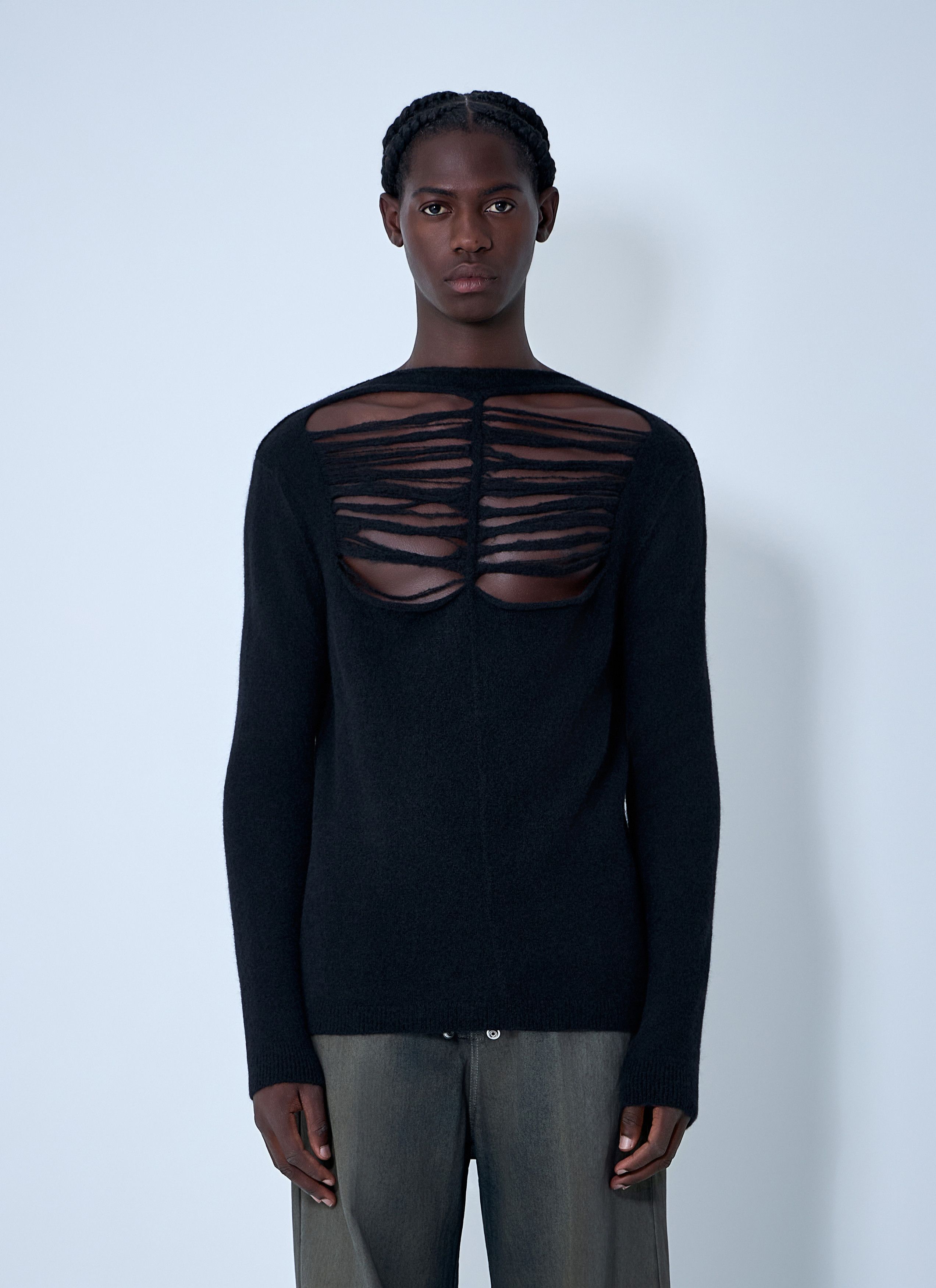Rick Owens Wool-Blend Knit Top Size US L / EU 52-54 / 3 - 1 Thumbnail