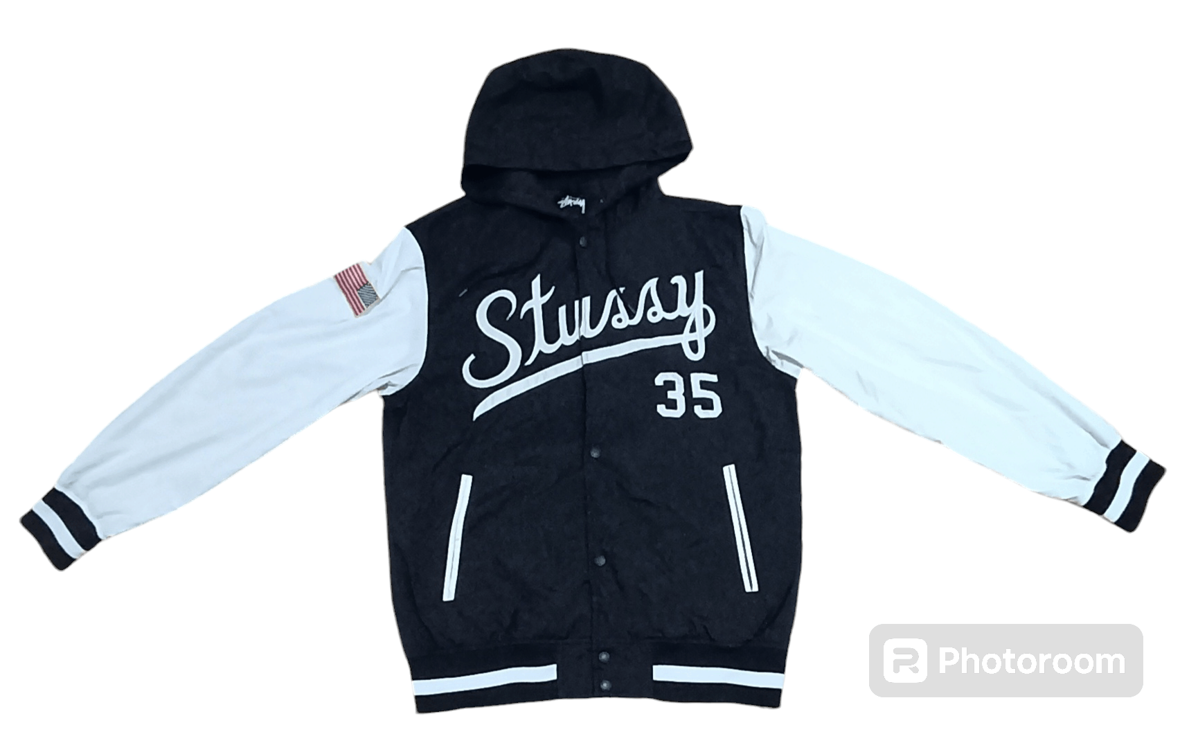 Stussy STUSSY BIG SPELL OUT HOODED BUTTON-UP JACKET Size US L / EU 52-54 / 3 - 1 Thumbnail