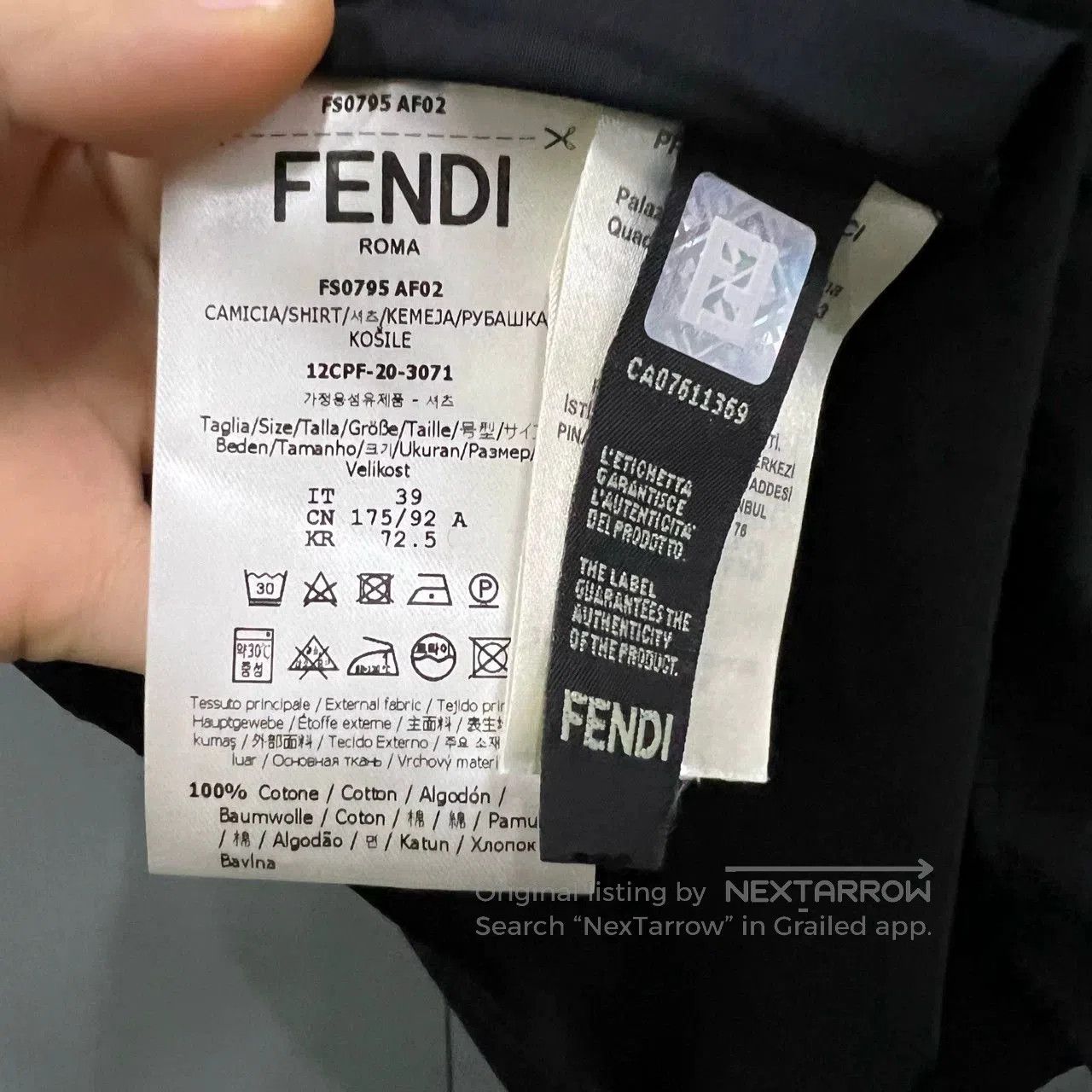 Fendi fendi black short sleeve shirt size 39. Size US M / EU 48-50 / 2 - 3 Thumbnail