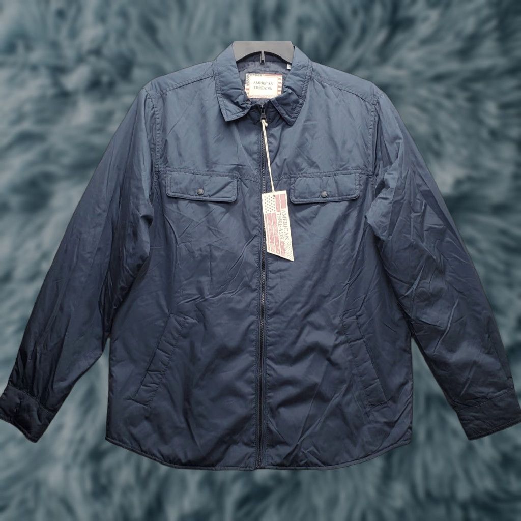 Vintage Nike Shirt Navy Water resistant Full Zip Windbreaker Mens M Size US M / EU 48-50 / 2 - 1 Thumbnail