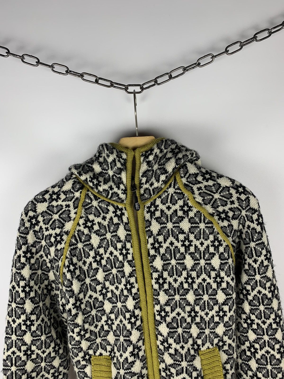 Designer Vintage Norwear Jacket Norway Sweater Ladies Size XS Hooded Size XS / US 0-2 / IT 36-38 - 2 Thumbnail