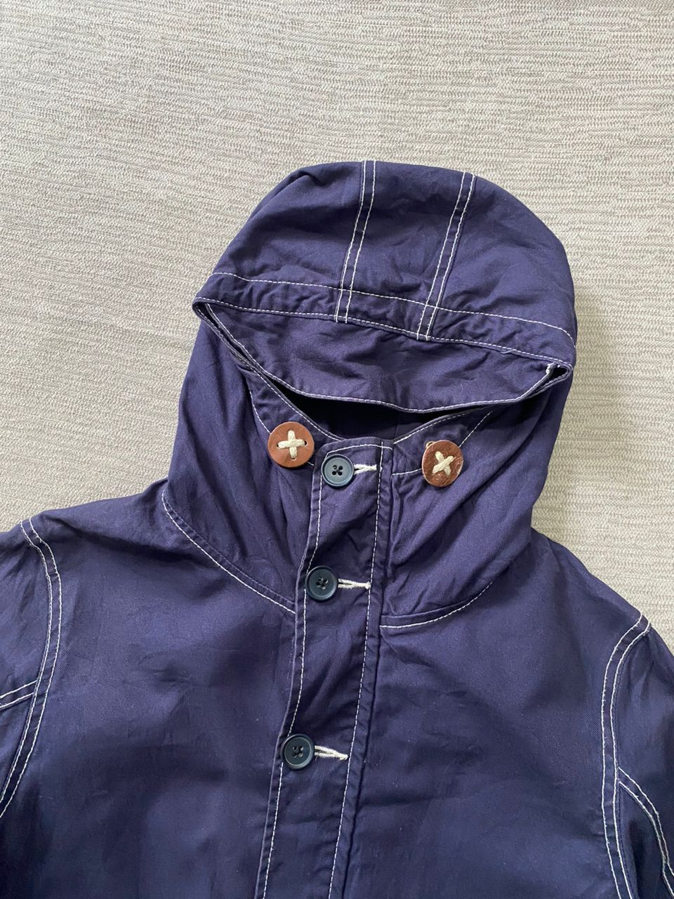 Blue Blue Japan × Buzz Rickson's × Global Work Global Work Duck Canvas Indigo Hooded Jacket Size US M / EU 48-50 / 2 - 5 Thumbnail