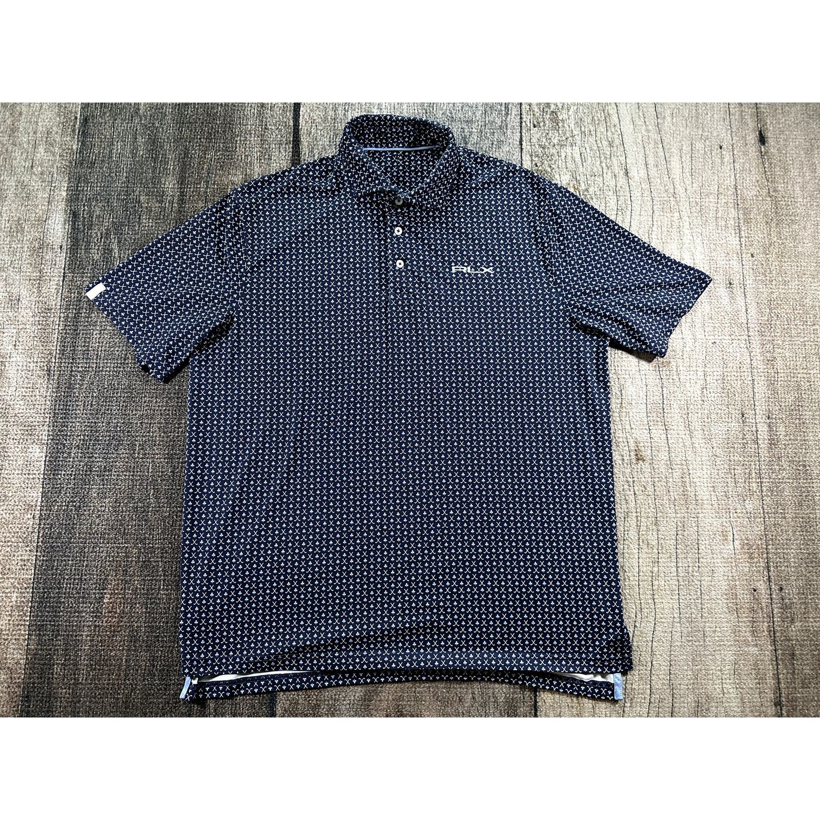 RLX Ralph Lauren RLX Ralph Lauren Mens Golf Clubs Spades Blue Polo Shirt Size US XL / EU 56 / 4 - 2 Thumbnail