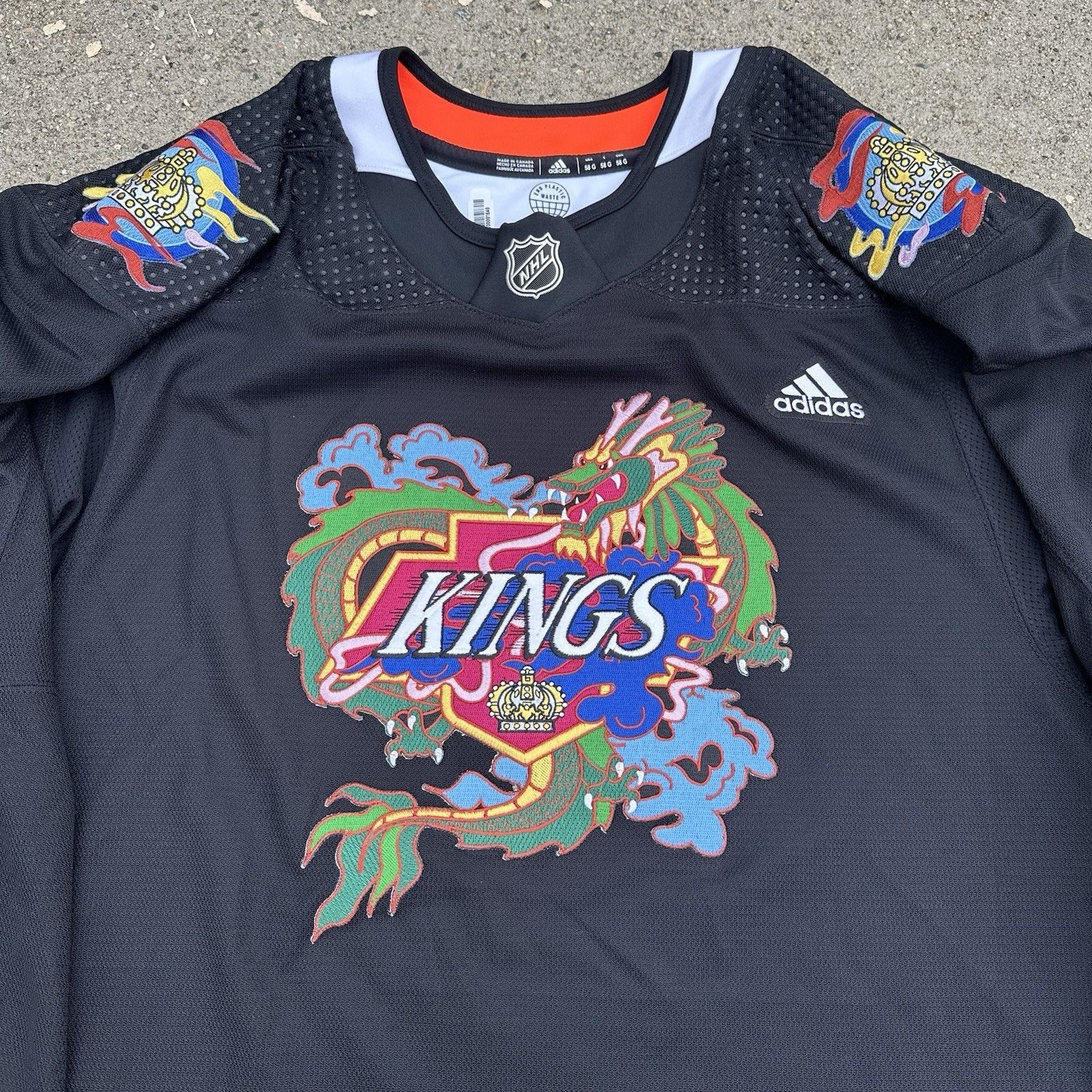Adidas × NHL Adidas LA Kings Lunar New Year Dragon Hockey Jersey Sz 58 Size US XXL / EU 58 / 5 - 1 Thumbnail