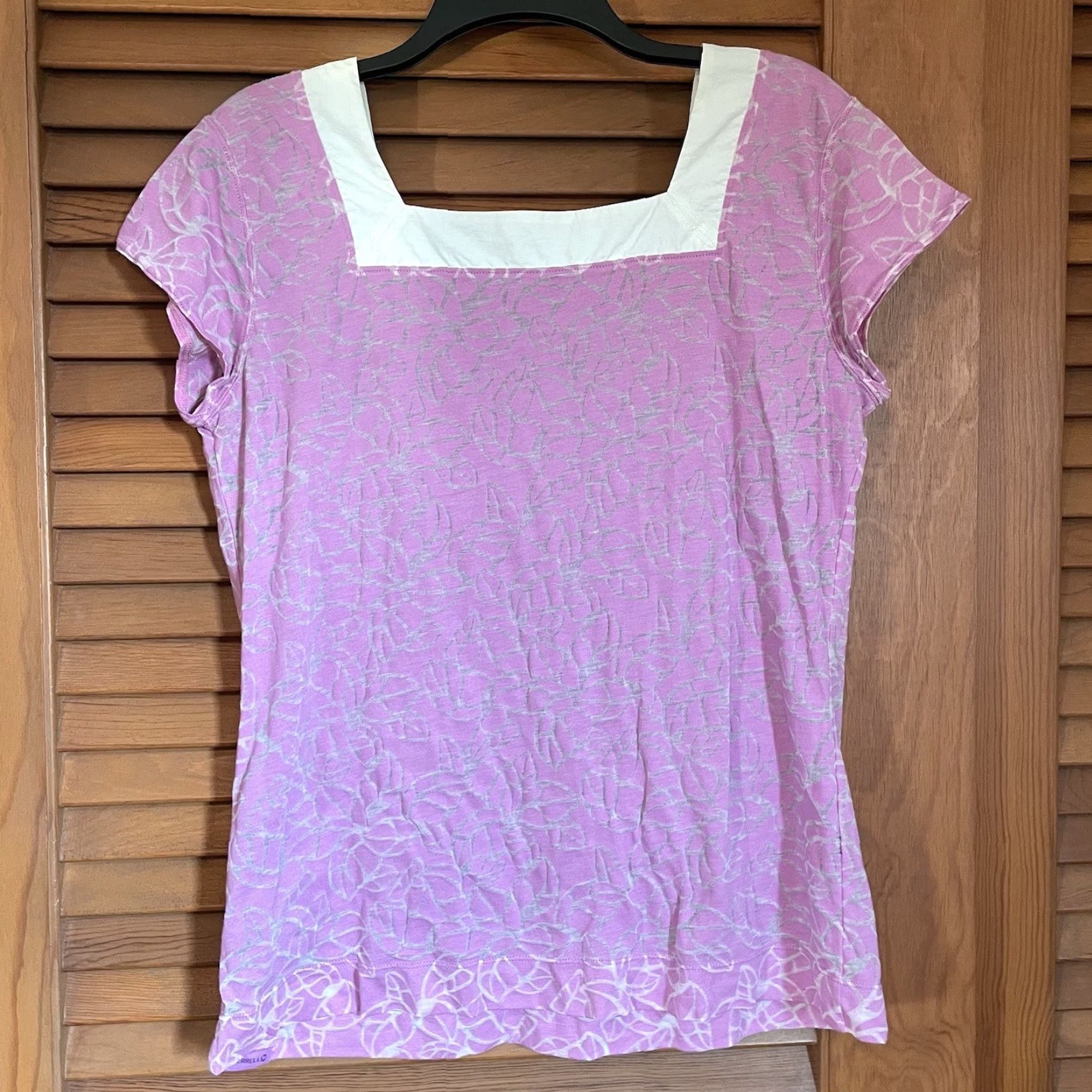 Merrell VINTAGE Merrell Blouse Shirt Womens Pink Floral Burnout Y2K Sporty Casual Size L Size L / US 10 / IT 46 - 6 Thumbnail
