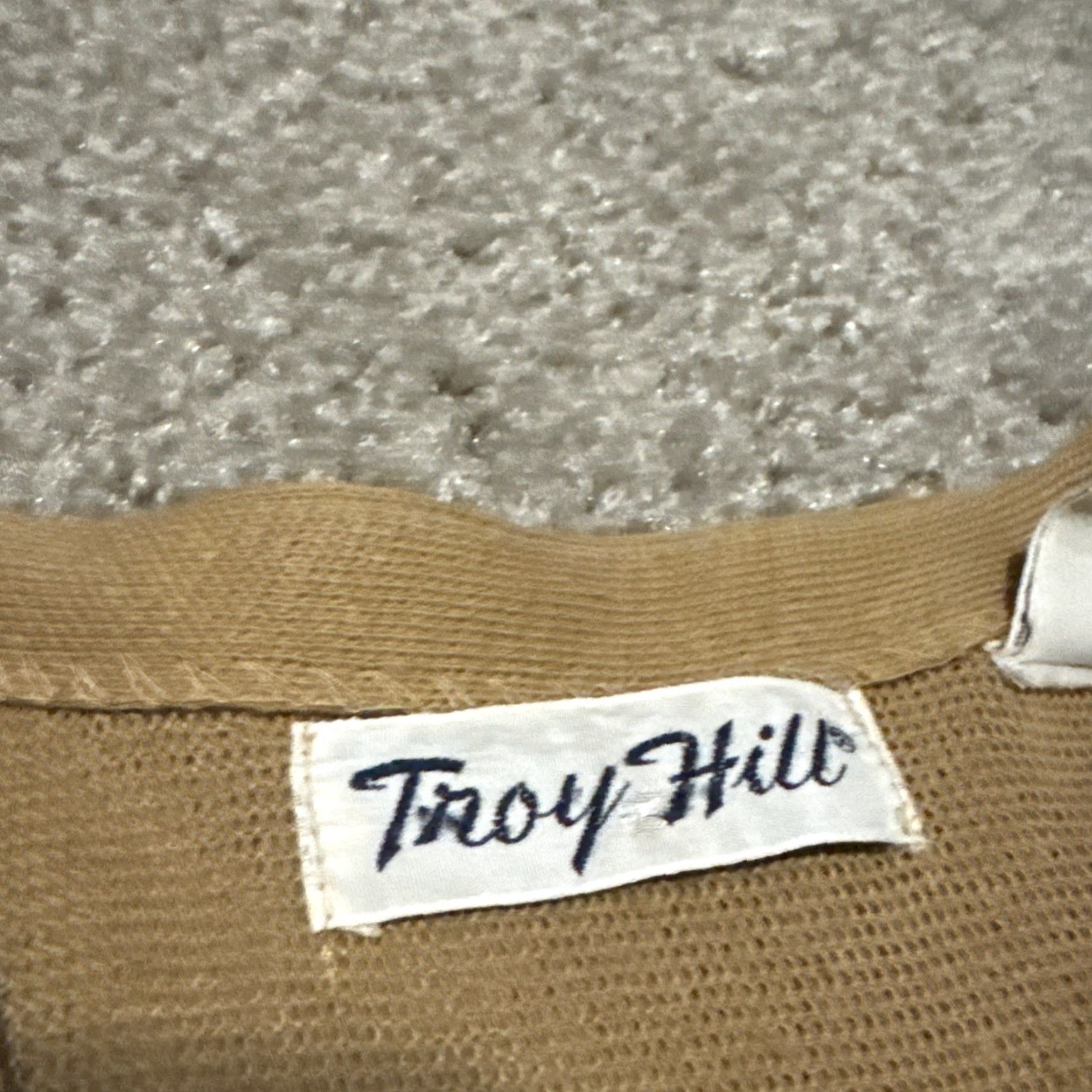 Vintage VINTAGE Troy Hill Cardigan Sweater Mens Large Beige Acrylic Knit 1970s Size US L / EU 52-54 / 3 - 3 Thumbnail