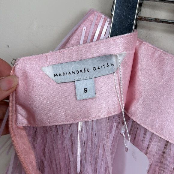 Other MARIANDREE GAITAN Paula Elegant Pink Fringe Skirt SMALL Size 26" / US 2 / IT 38 - 9 Thumbnail