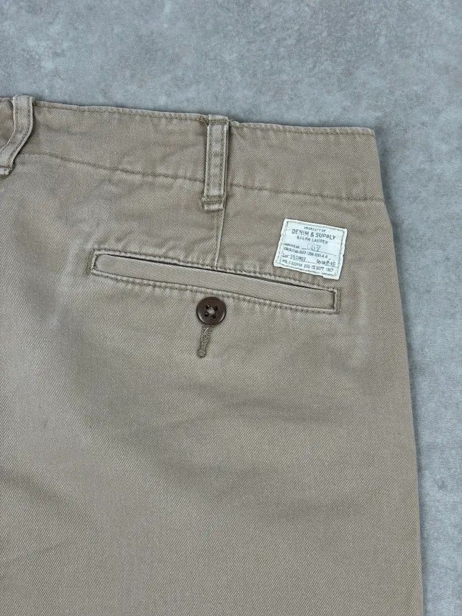 Polo Ralph Lauren 2010s Ralph Lauren Beige American Flag Distressed Shorts Size US 32 / EU 48 - 8 Thumbnail