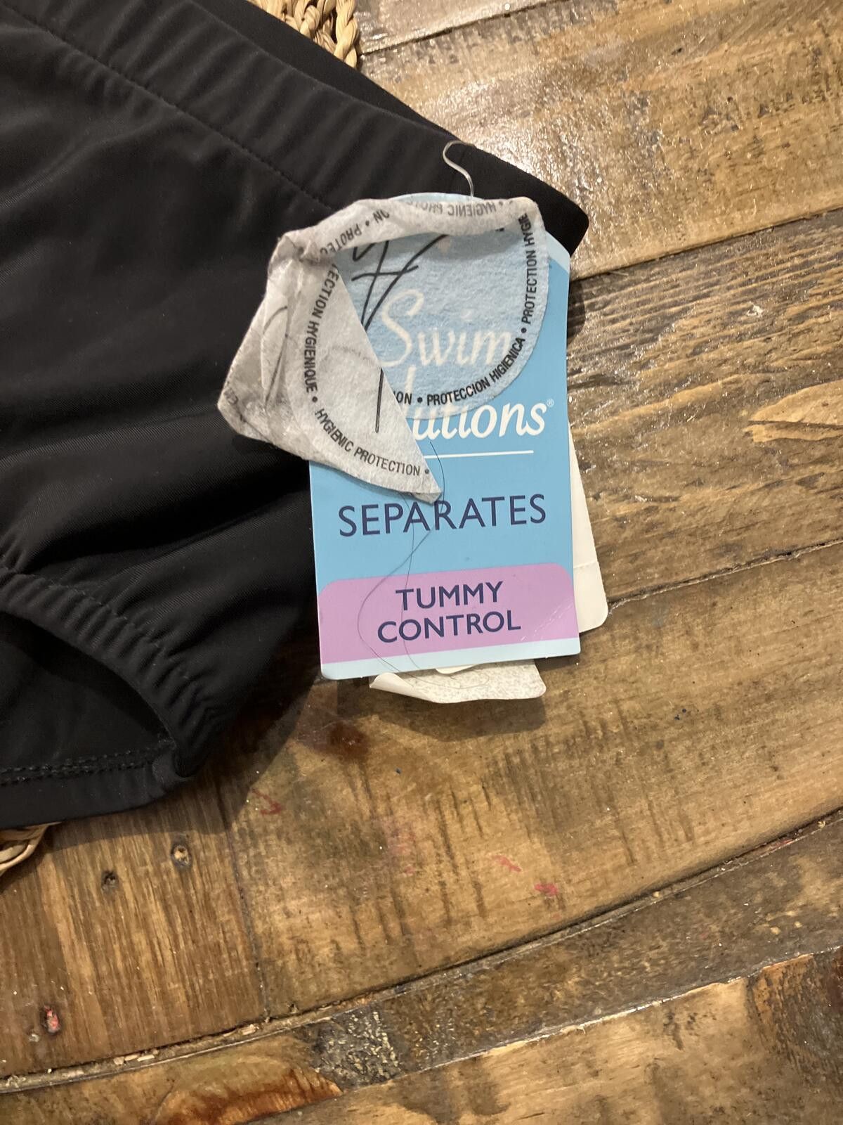 Other NWT Swim Solutions Black Tummy Control Bikini Bottoms Size ONE SIZE - 2 Thumbnail