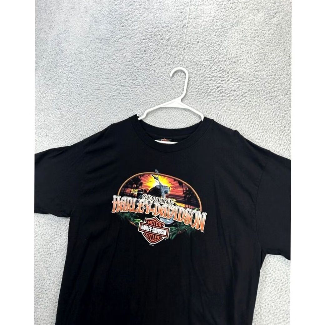 Harley Davidson Harley-Davidson T-Shirt Mens XL Black Graphic Print Short Sleeve Crew Neck Logo Tee Size US XL / EU 56 / 4 - 4 Thumbnail