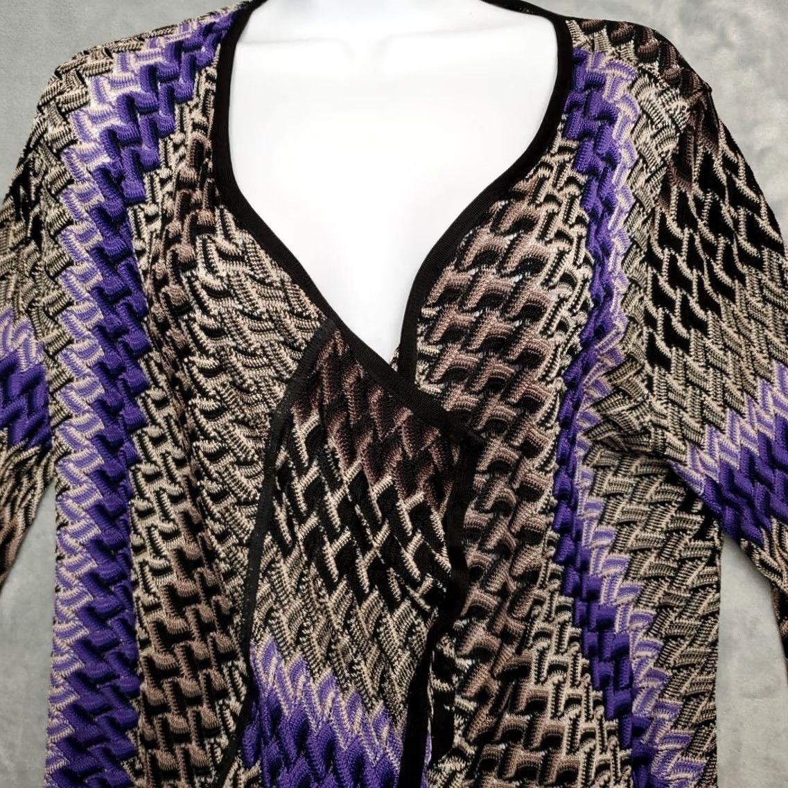 Vintage Chicos Cardigan Womens S Purple 100% Rayon Open Front Drape Casual | Cardigan | Women | Small Purple Rayon Open Front Cardigan Given Size S / US 4 / IT 40 - 5 Thumbnail