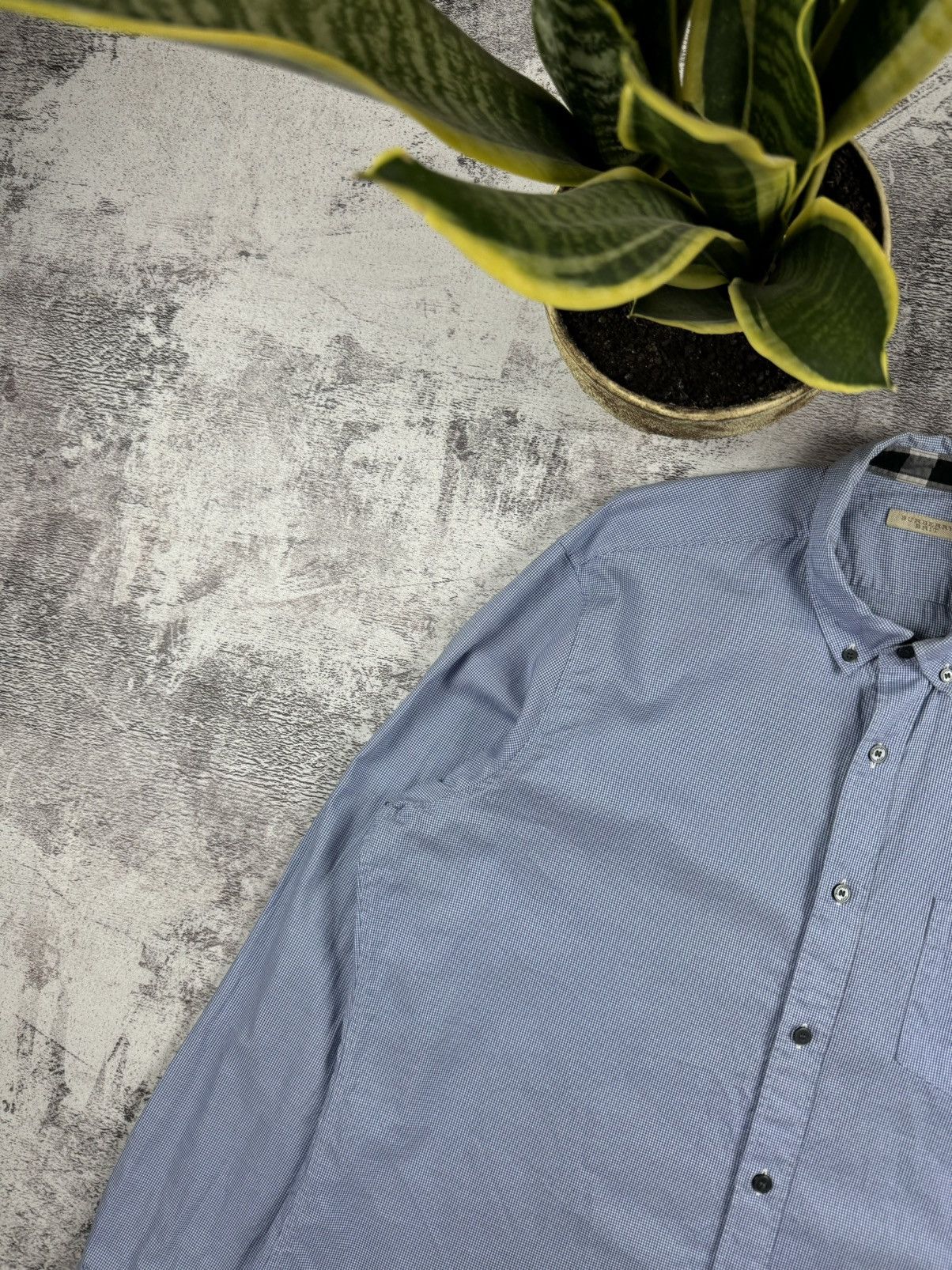Burberry Burberry Brit London Nova Check Blue Basic Longsleeve Shirt Size US XL / EU 56 / 4 - 5 Thumbnail