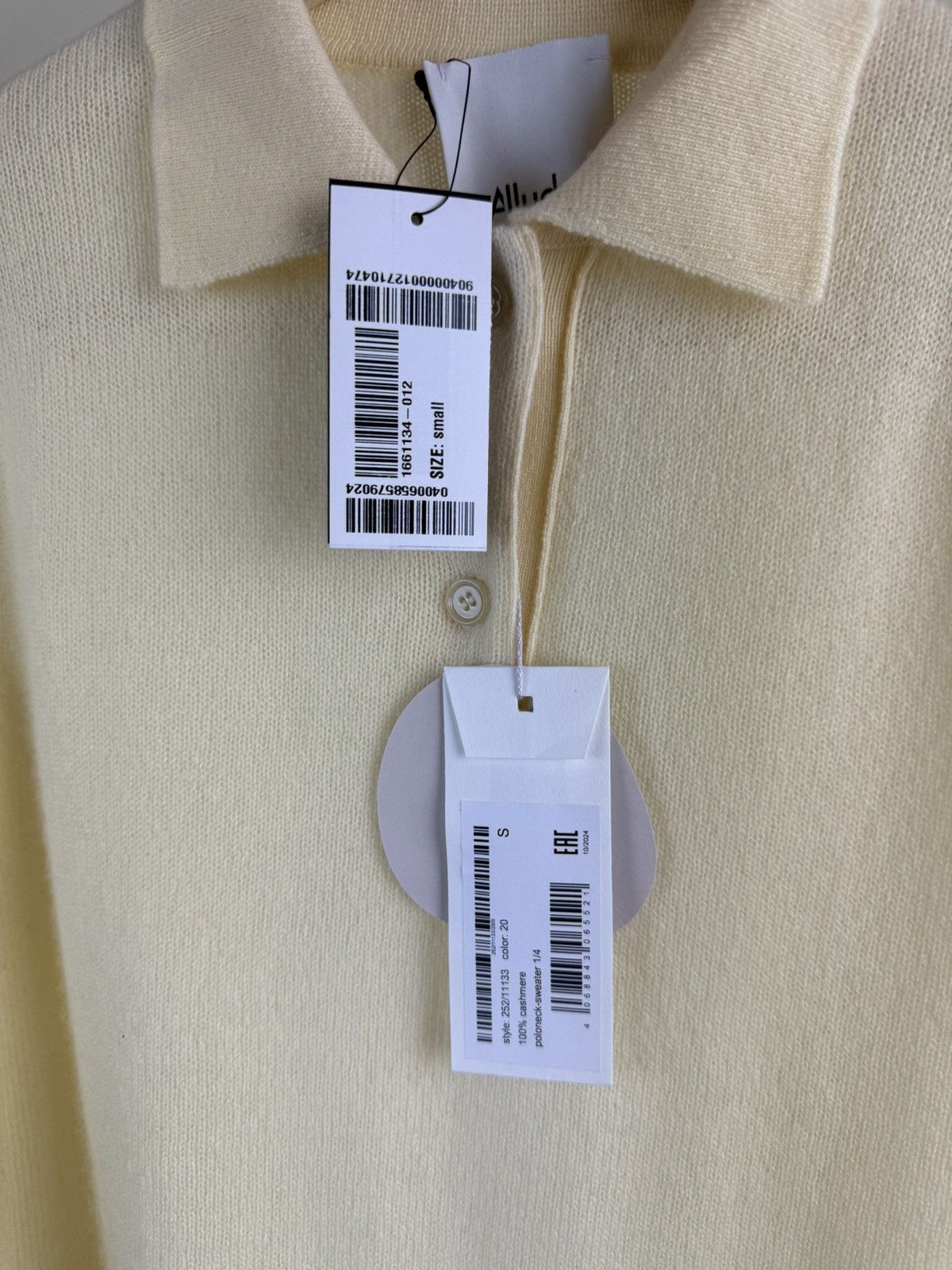 Allude Allude cashmere yellow polo sweater Brunello Cucinelli Size S / US 4 / IT 40 - 12 Thumbnail