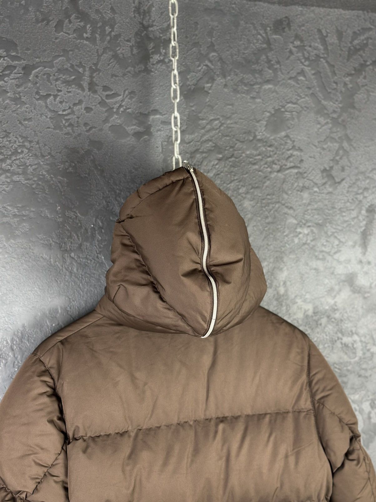 Nike × Vintage Vintage NIKE Brown Down Long Puffer Drill Jacket Swoosh Size US XS / EU 42 / 0 - 5 Thumbnail
