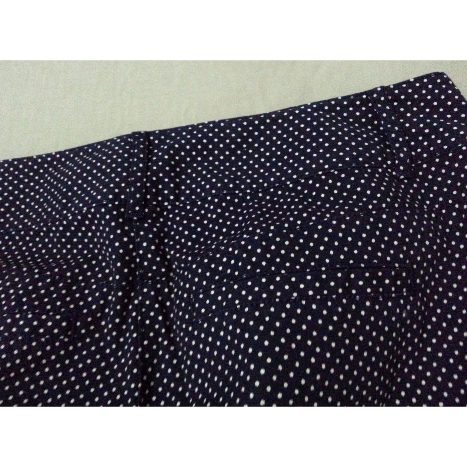 Ann Taylor Womens Ann Taylor Khaki Pants 6 Blue Cotton Capri 32x25 Slack Dress Trouser? Size 27" / US 4 / IT 40 - 3 Thumbnail