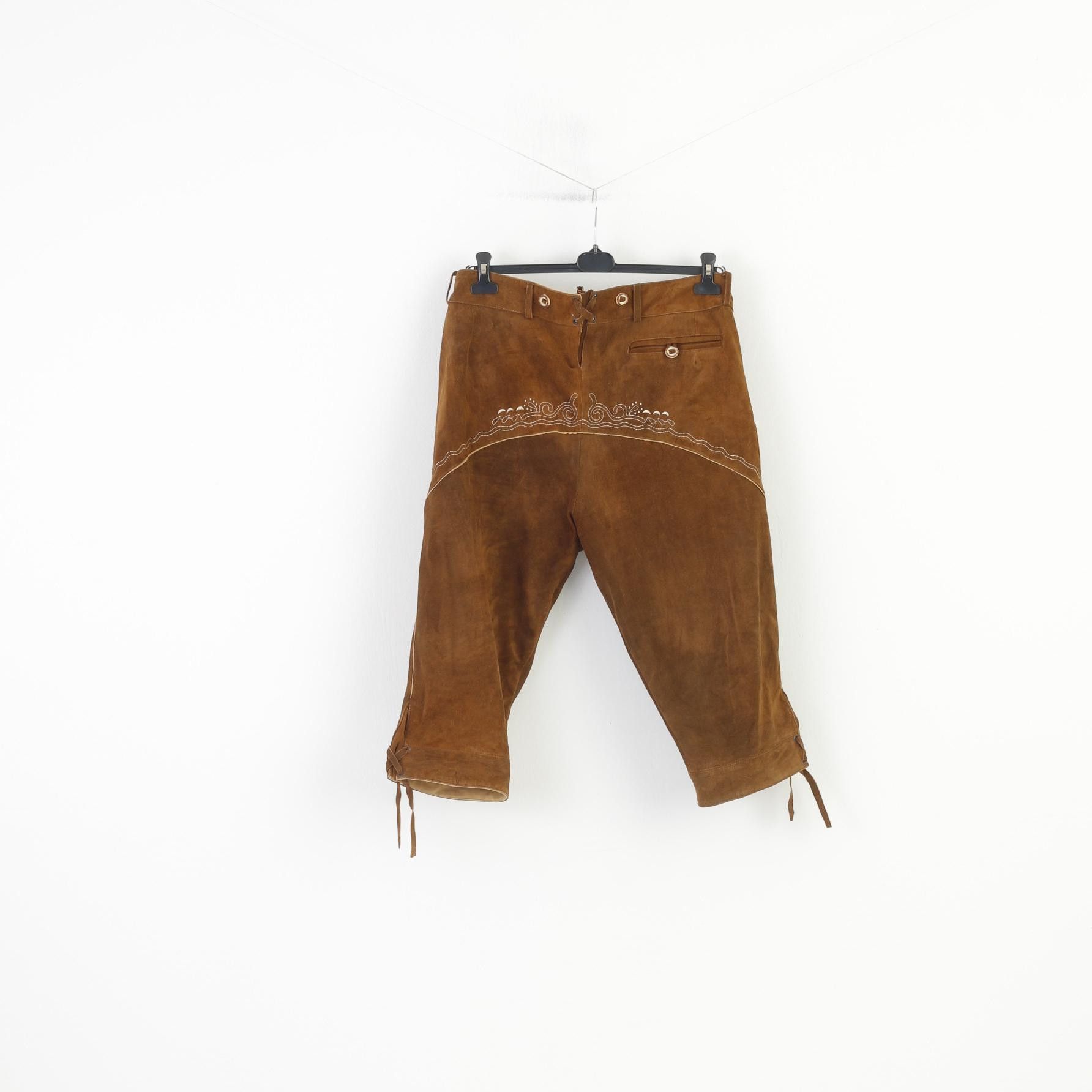 Leather Lederversand Men 60 44 Leather Trousers Brown Vintage 0593 Size US 44 / EU 60 - 8 Thumbnail