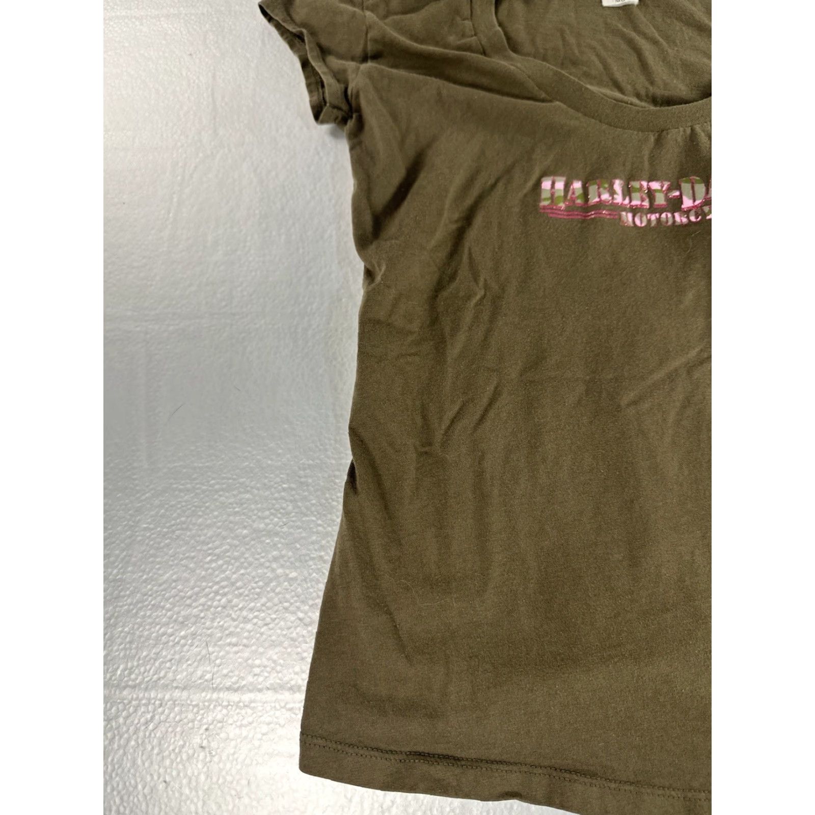Harley Davidson VTG Harley-Davidson Womens M Medium Brown Tee Y2K Motorcycle Shirt Size M / US 6-8 / IT 42-44 - 4 Thumbnail