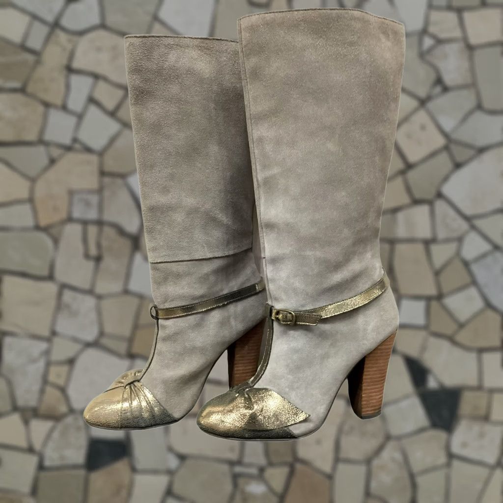 Vintage VINTAGE? (No) Joyfolie Boots Womens Suede Leather Bootie Gray 8 Women’s Shoes Lakin Suede Boots Size US 8 / IT 38 - 1 Thumbnail