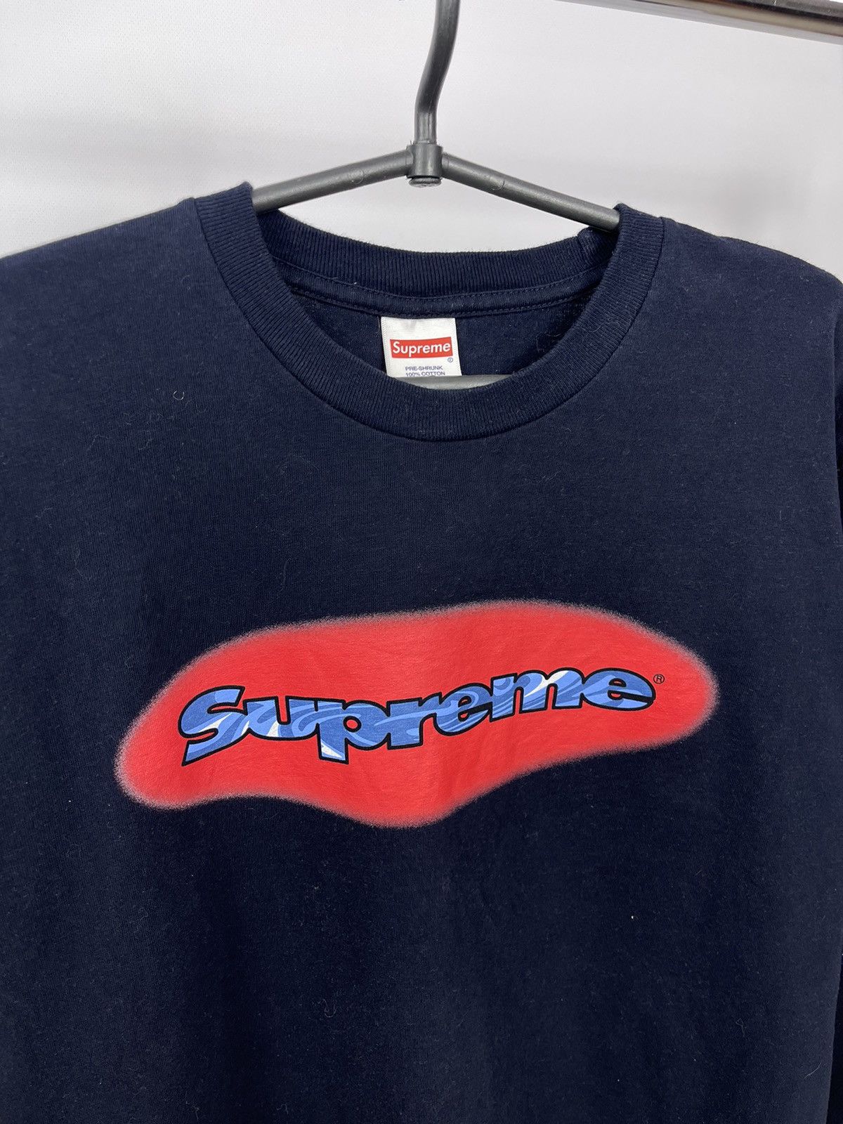 Supreme Supreme 2018 Oval Logo Ripple Long Sleeve T Shirt Size M Size US M / EU 48-50 / 2 - 3 Thumbnail