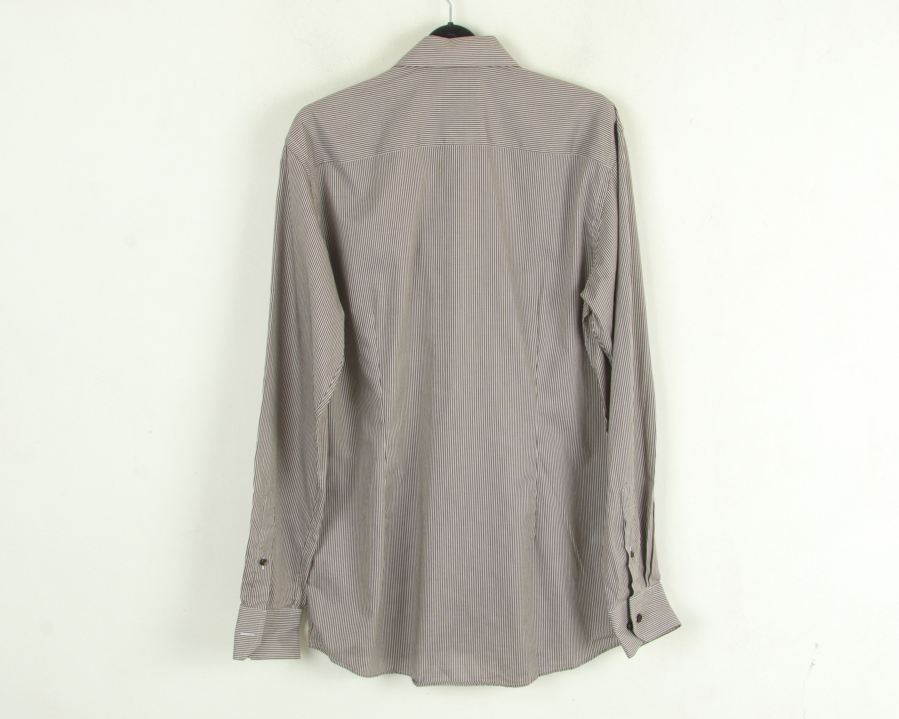 Eton Contemporary Men 15 1/2" Size 39 Single Cuffs Shirt Striped Size 40S - 3 Thumbnail